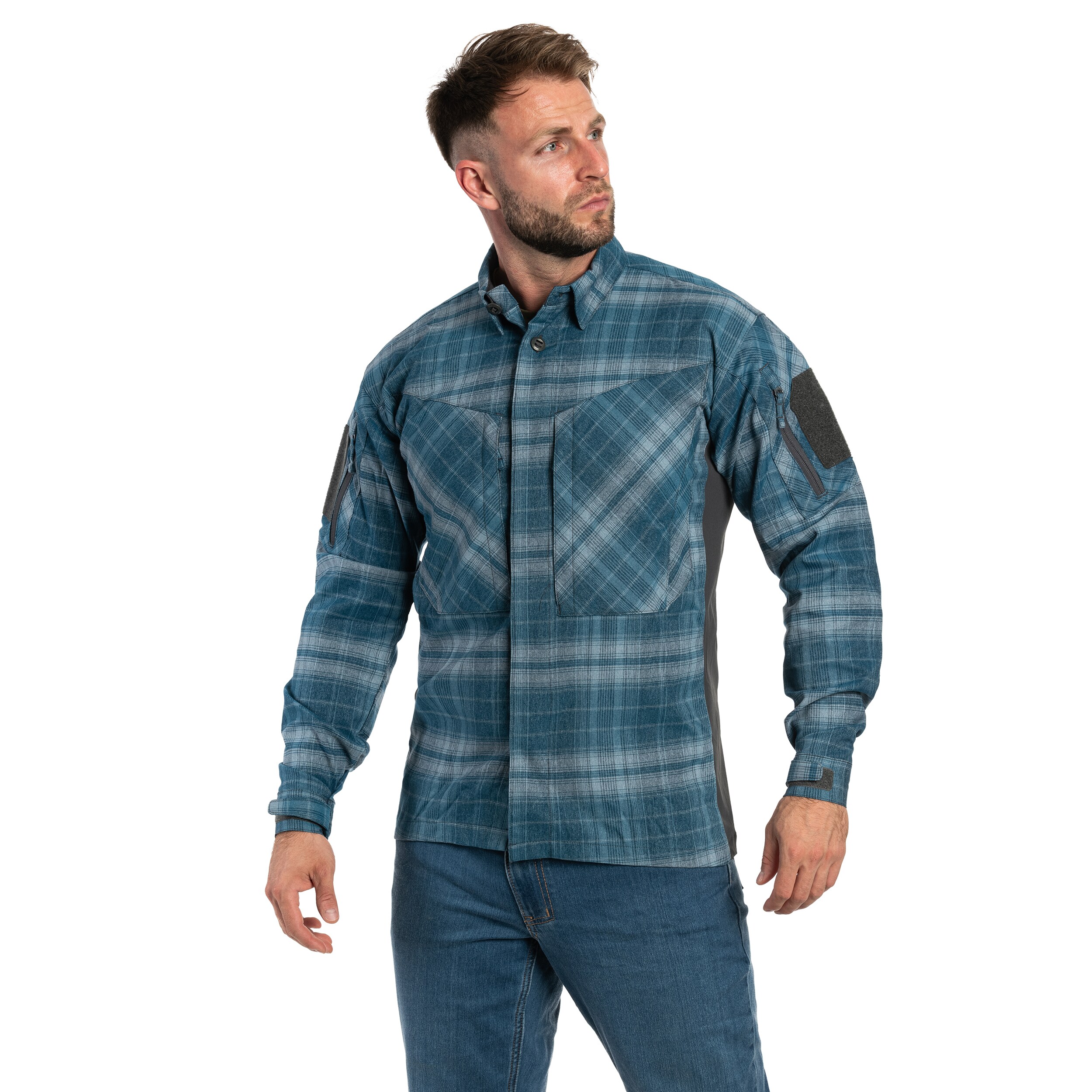 Chemise MBDU Nylon Polyester Blend Helikon-Tex - Western Blue Plaid