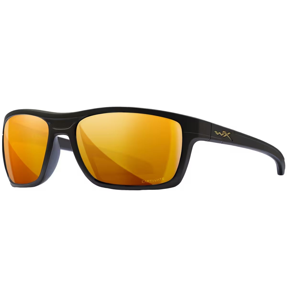 Lunettes Kingpin - Captivate Polarized Bronze Mirror/Matte Black + Anti-Fog Cleaner Kit - Ensemble Wiley X