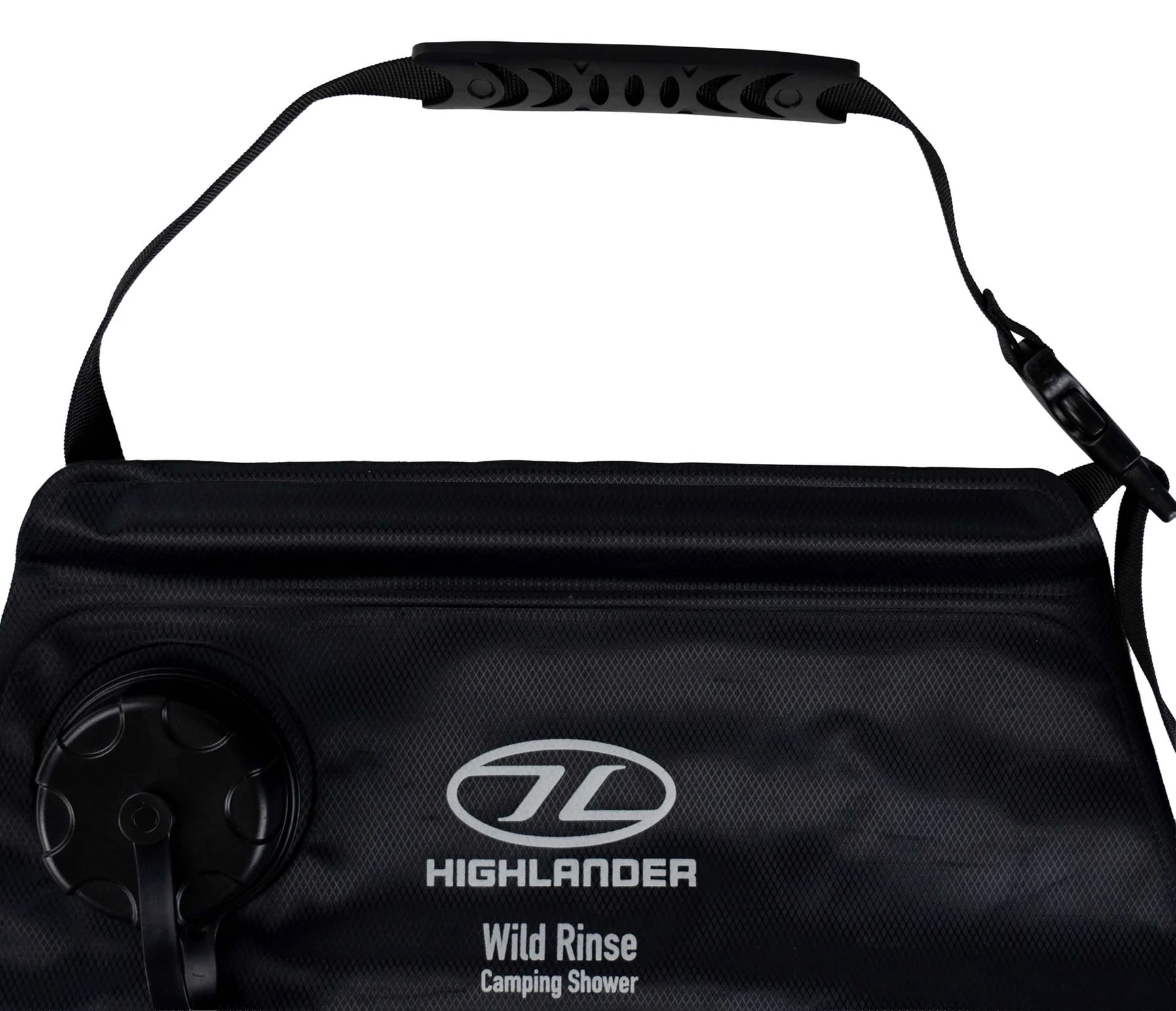 Douche de voyage Wild Rinse Camping Solar 15 L Highlander Outdoor - Black