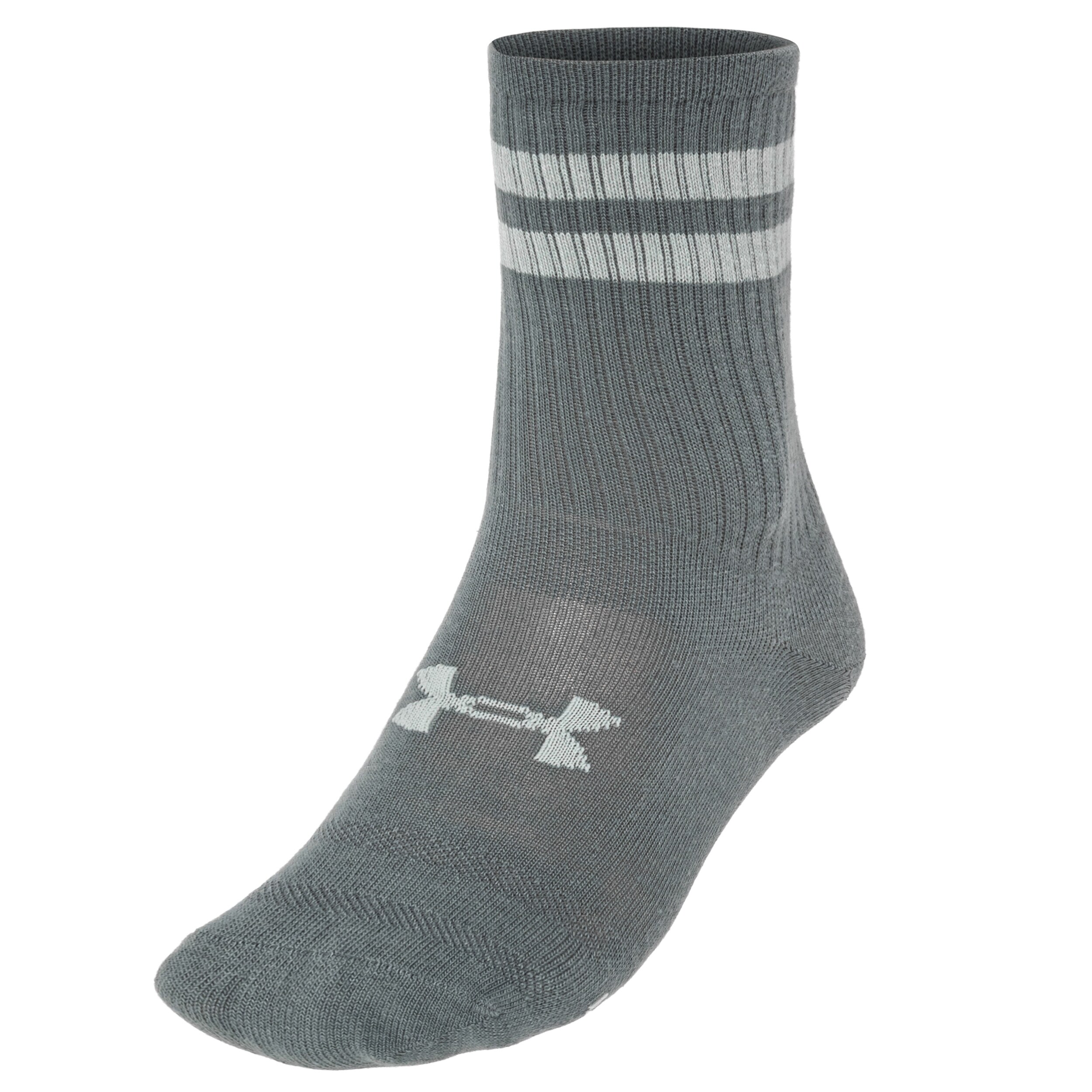 Chaussettes Under Armour Essential Crew Titanium / Clay Green - 6 paires