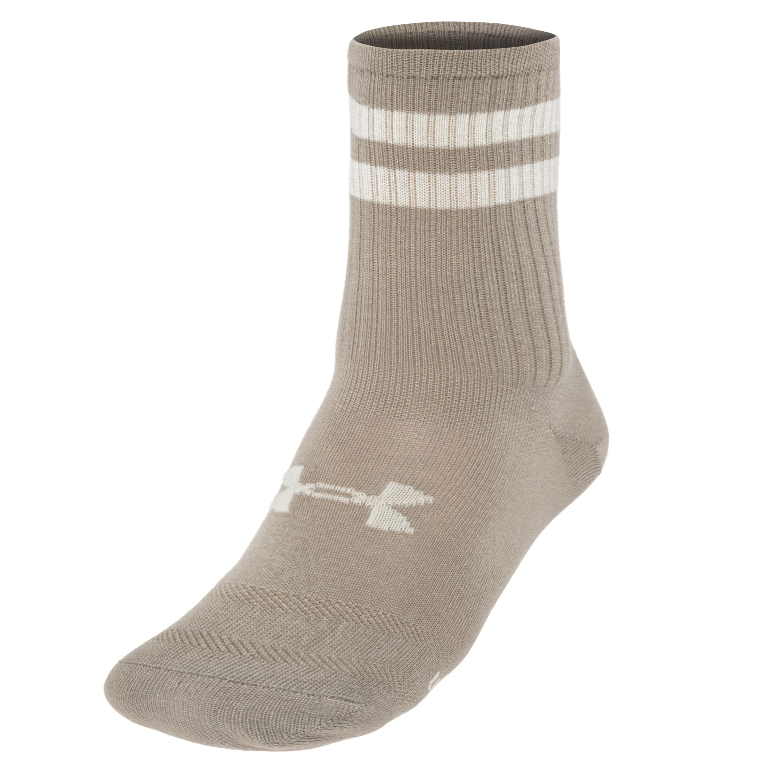 Skarpety Under Armour Essential Crew Timberwolf Taupe / Stone - 6 par