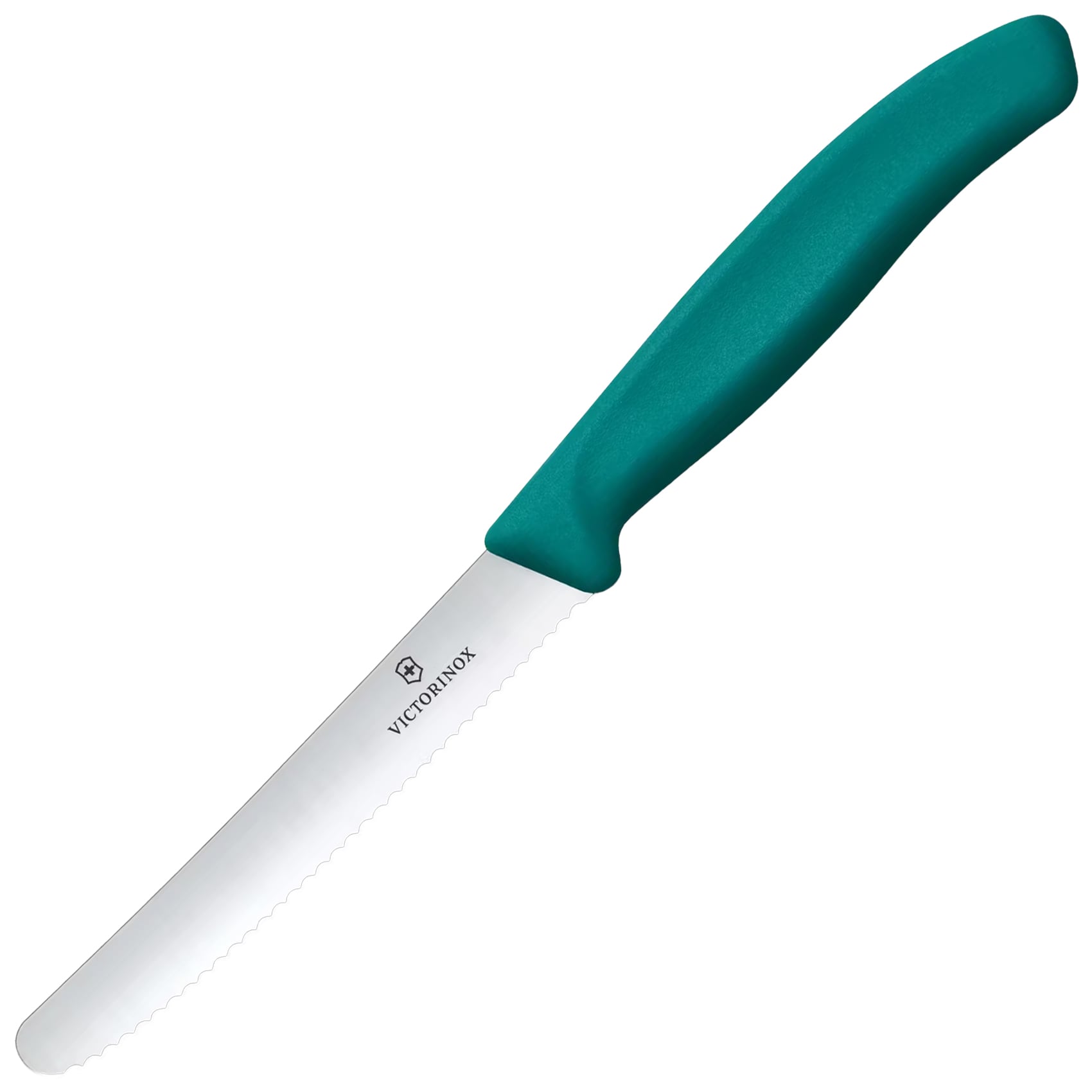 Couteau de cuisine Victorinox Swiss Classic Kale Green - dentelé avec pointe arrondie