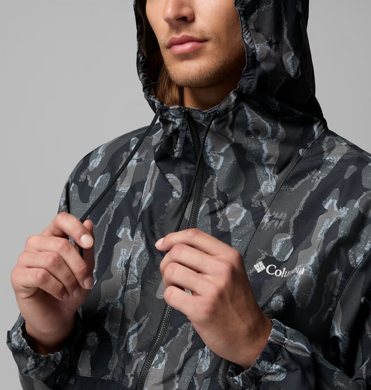 Veste Spire Valley Novelty Windbreaker Columbia - Black Treebark/Black