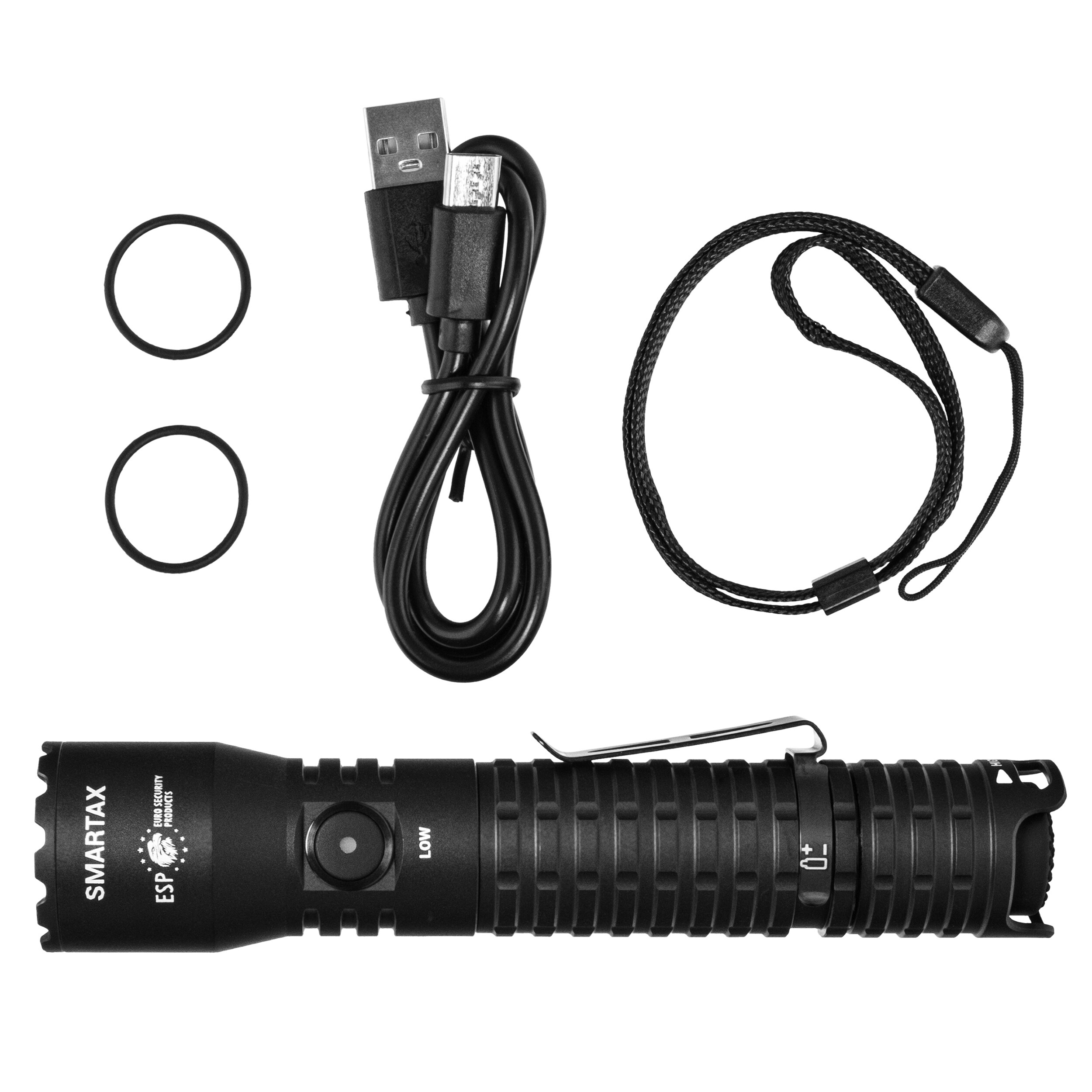 Lampe de poche tactique ESP Smartax Black - 1800 lumens