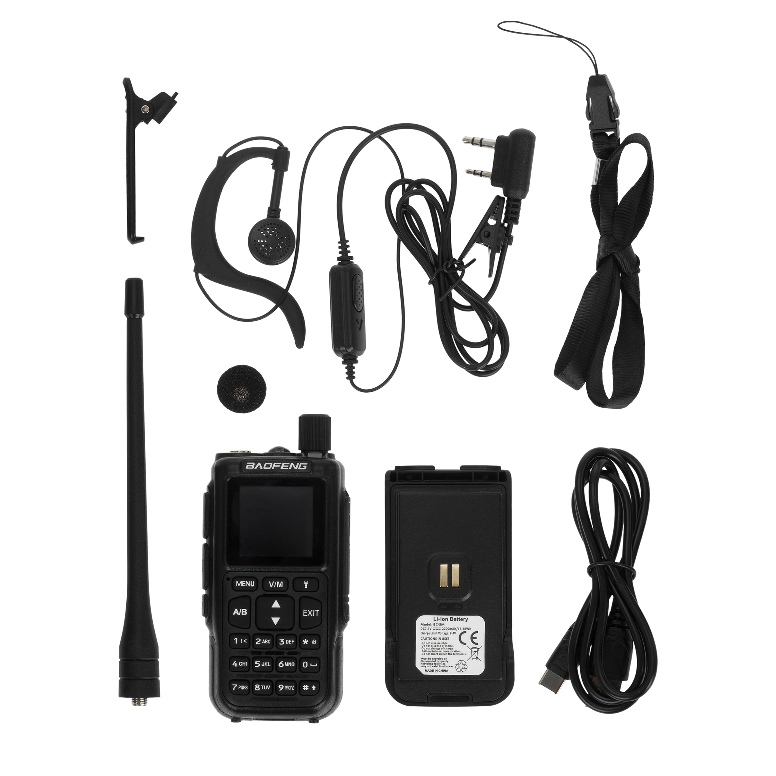 Radiotéléphone EU-5R Mini 2200 mAh Baofeng - Black