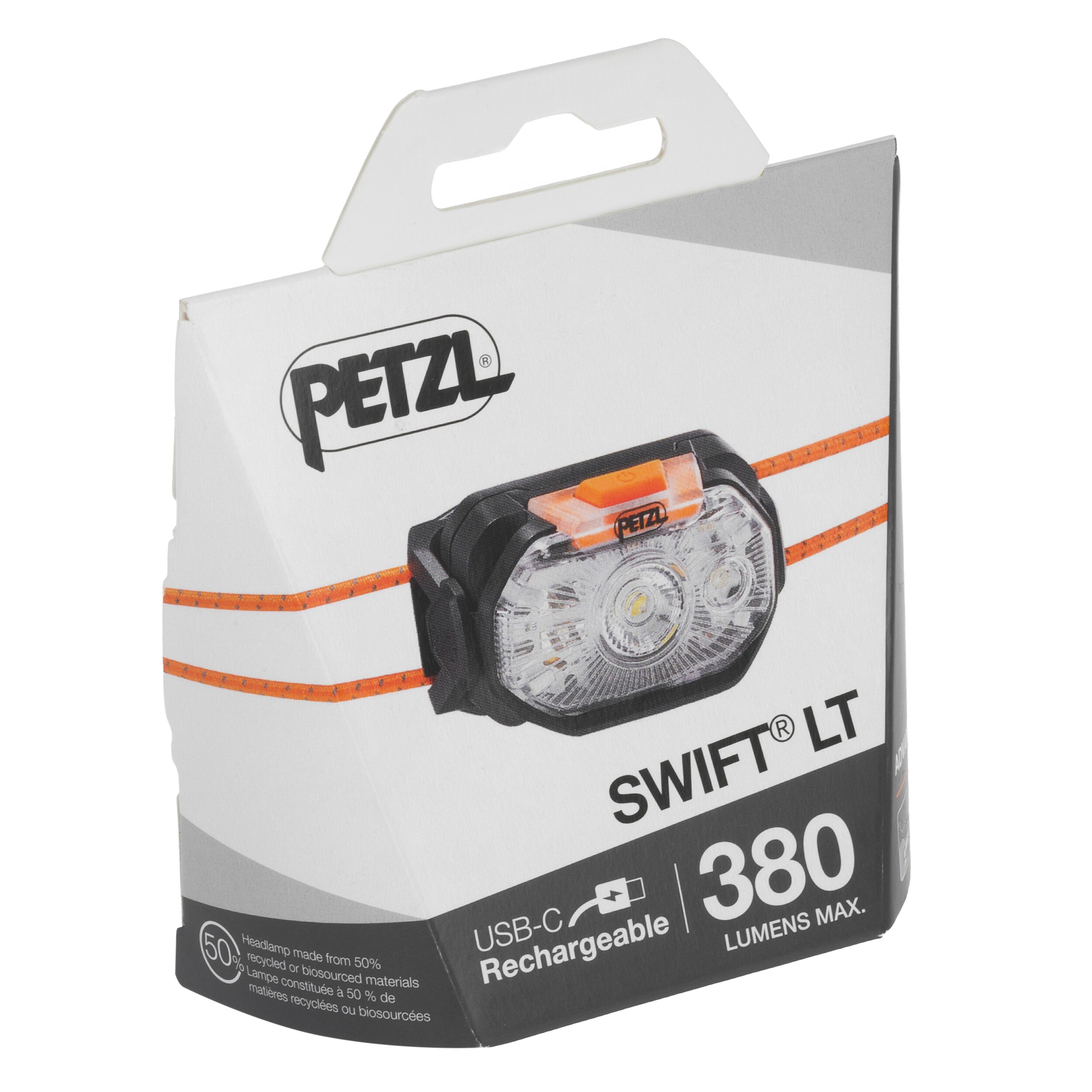 Lampe frontale Petzl Swift LT Black - 380 lumens