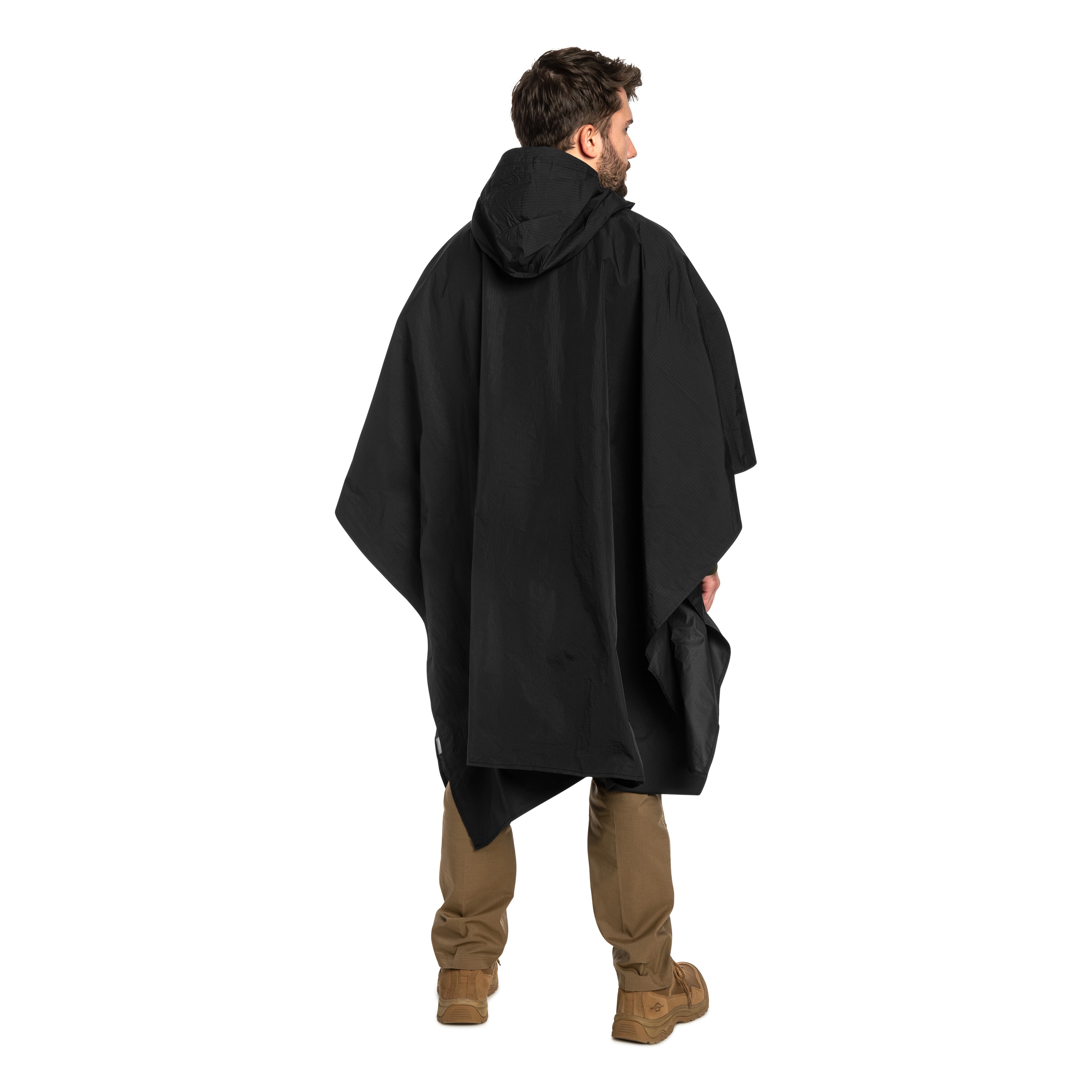 Poncho Packable Rain Cape Alpha Industries - Black