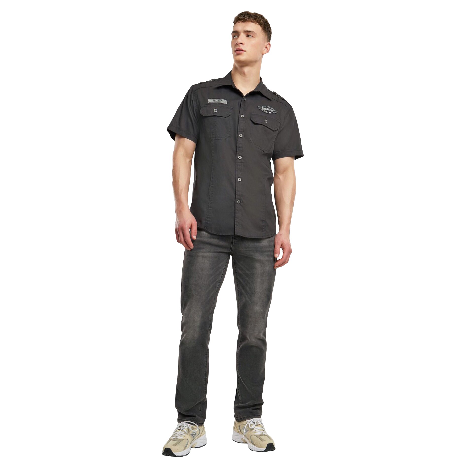 Chemise Luis Vintage Short Sleeve Brandit - Black