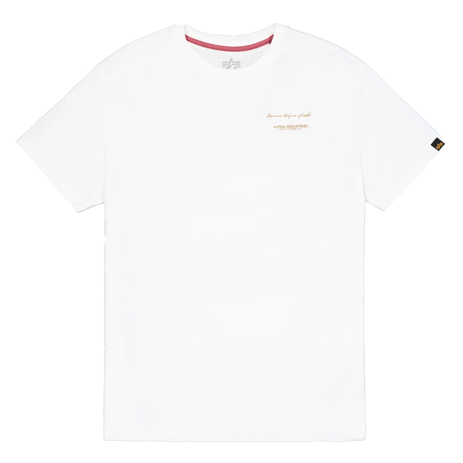 T-shirt Tonal Logo Print Alpha Industries - White