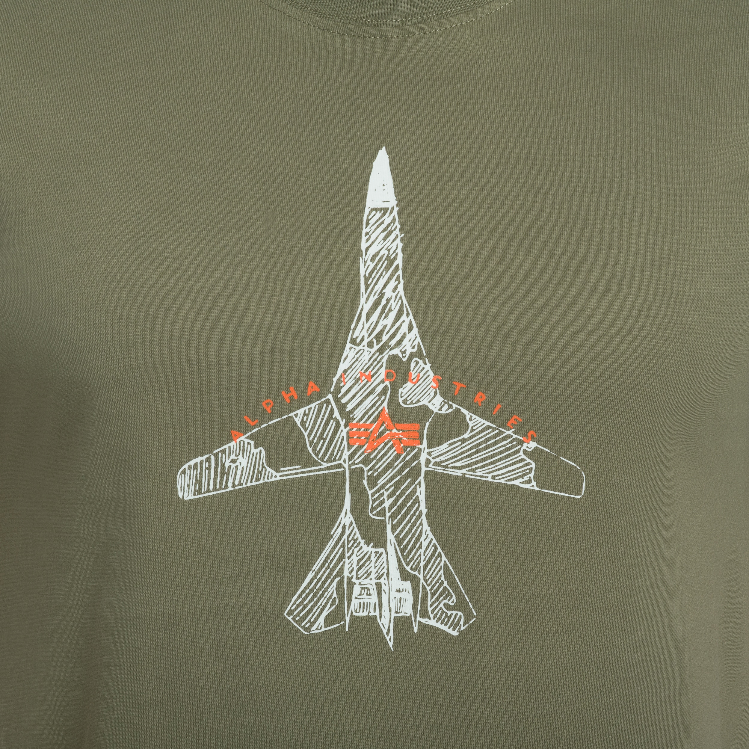 T-Shirt Air Force Sketch Alpha Industries - Olive