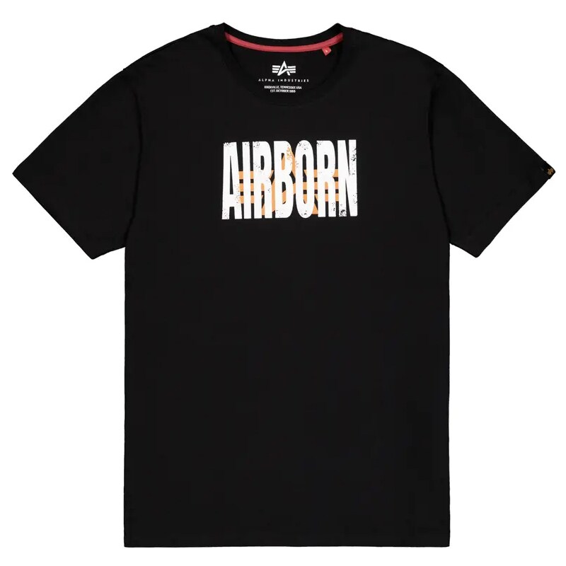 T-Shirt Logo Airborn Alpha Industries - Black