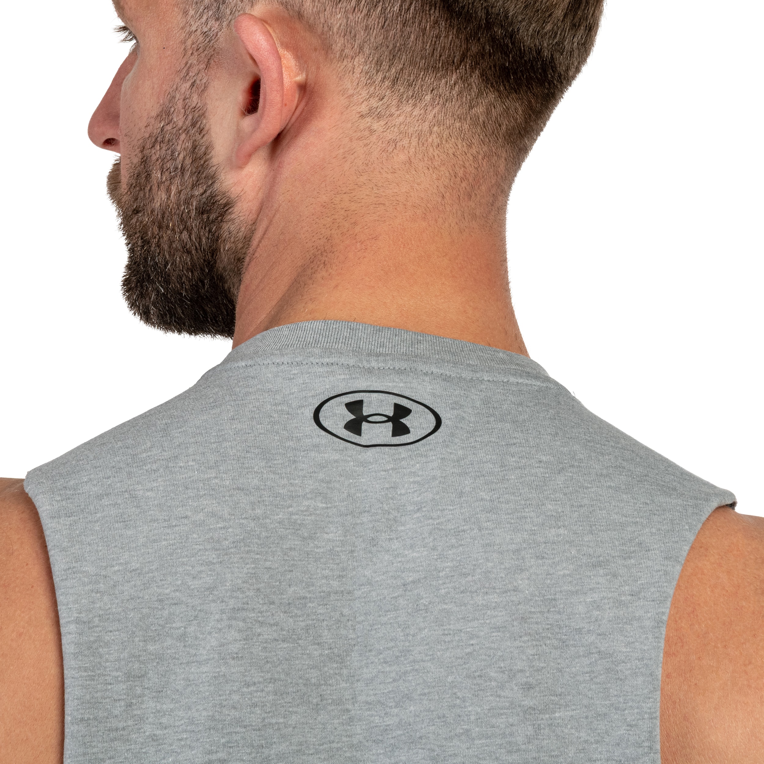 Débardeur Tank Top Under Armour Left Chest Cut-Off - Steel Light Heather/Black