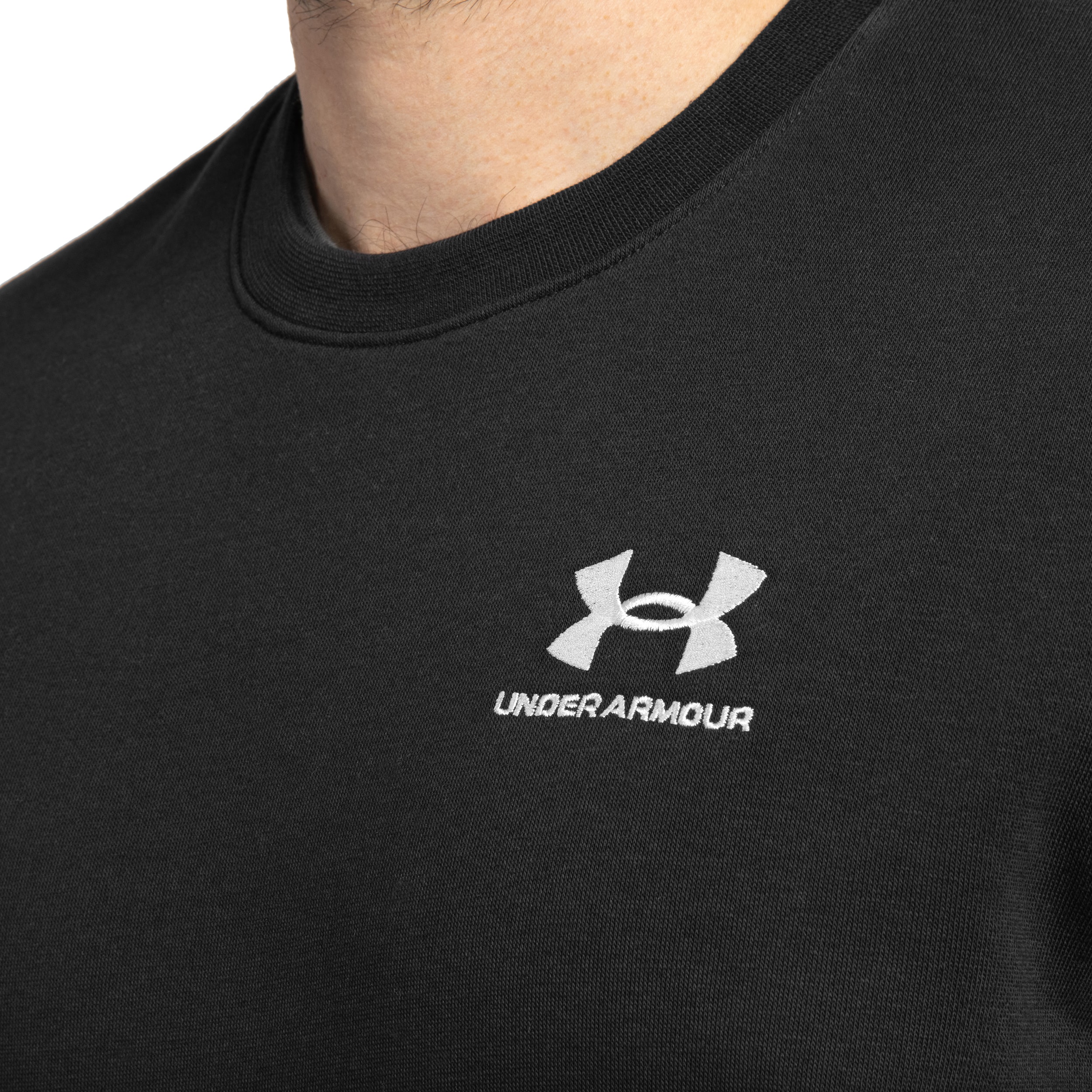 Sweat-shirt Icon Fleece Crew Under Armour - Black/White
