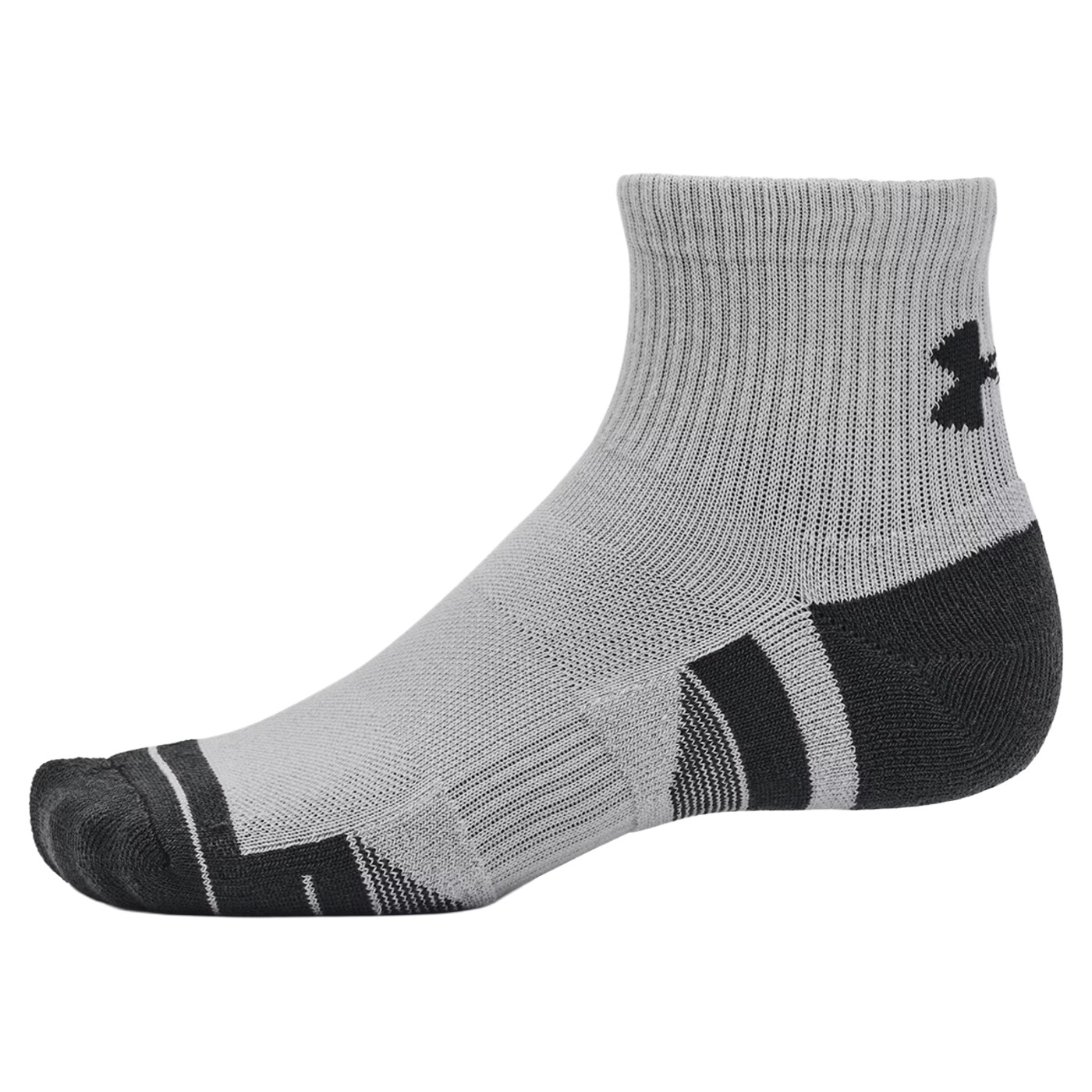 Chaussettes Performance Tech Mid Cut Mod Gray/White/Jet Gray Under Armour - 3 paires