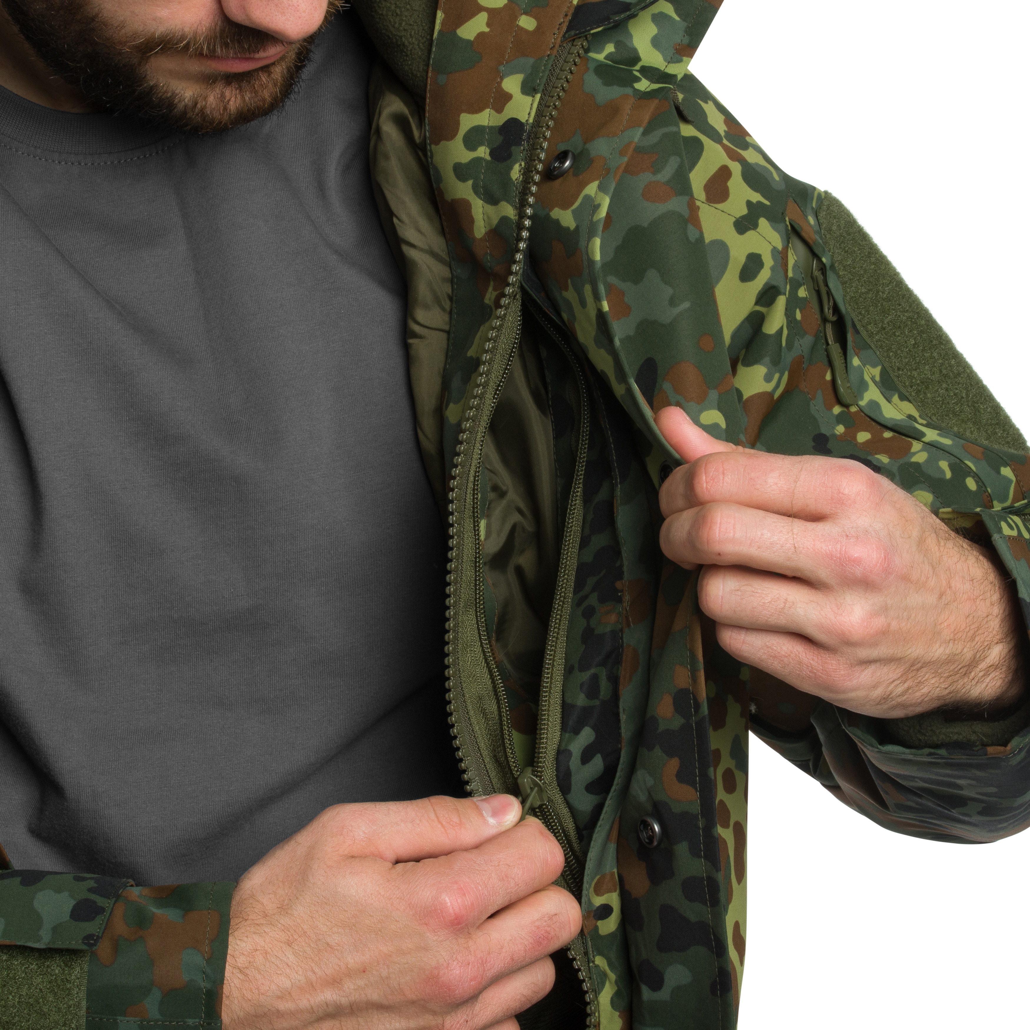 Veste ECWCS Wet Weather Gen.II avec doublure Mil-Tec - Flecktarn