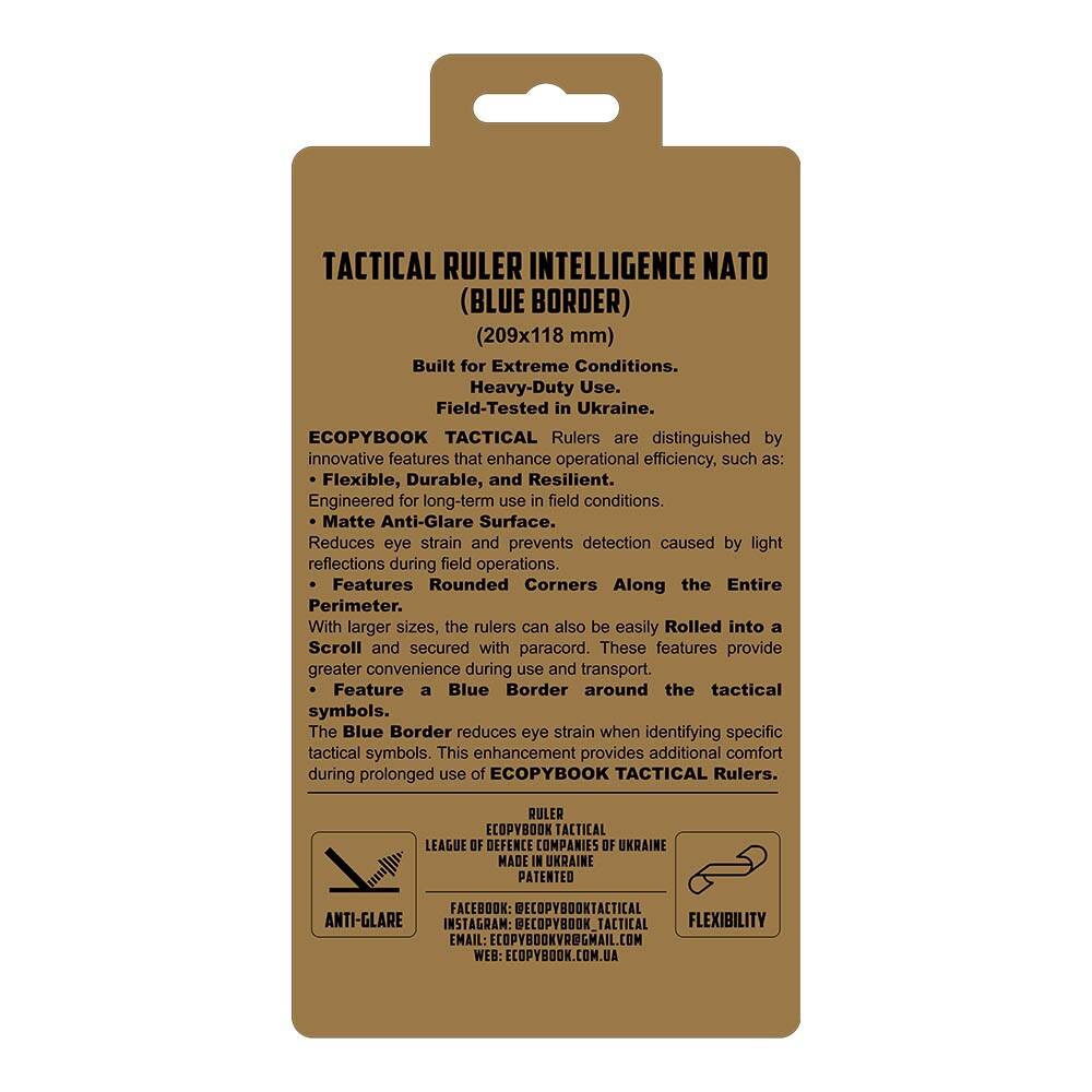 Règle Ecopybook Tactical Ruler Of An Intelligence Agent UA M-Tac - Blue