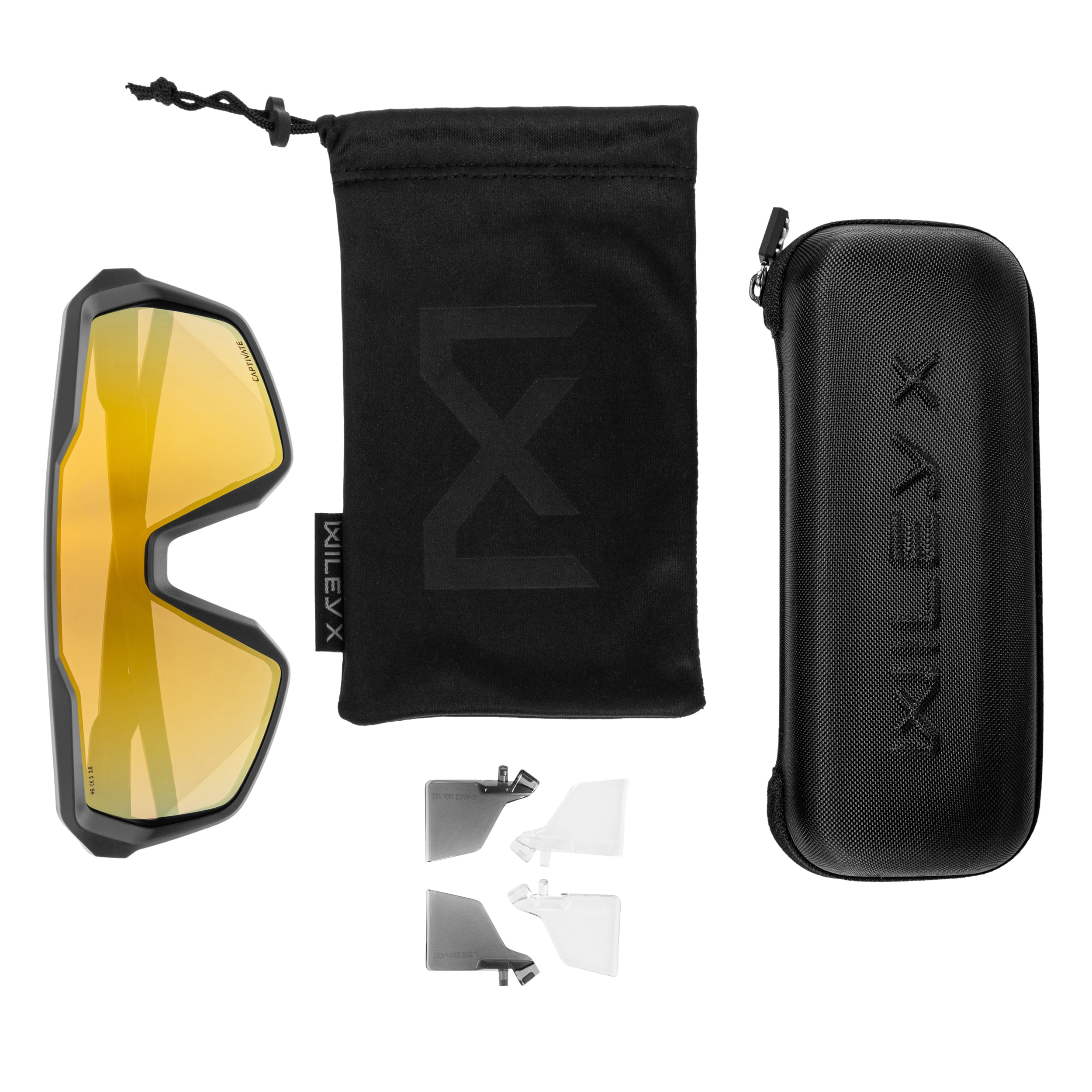 Lunettes tactiques Citadel Wiley X - Captivate Gold Mirror Lens/Matte Graphite Grey