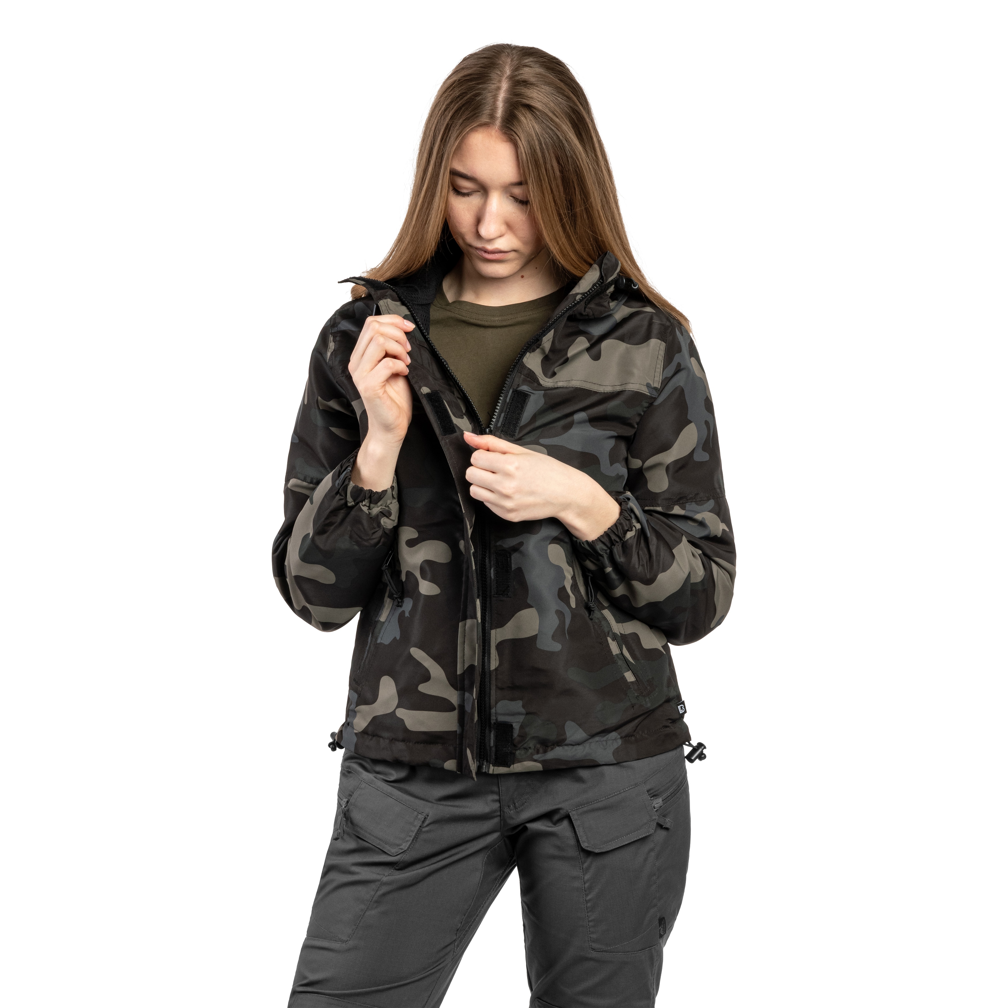 Veste pour femme Summer Windbreaker Frontzip Brandit - Dark Camo