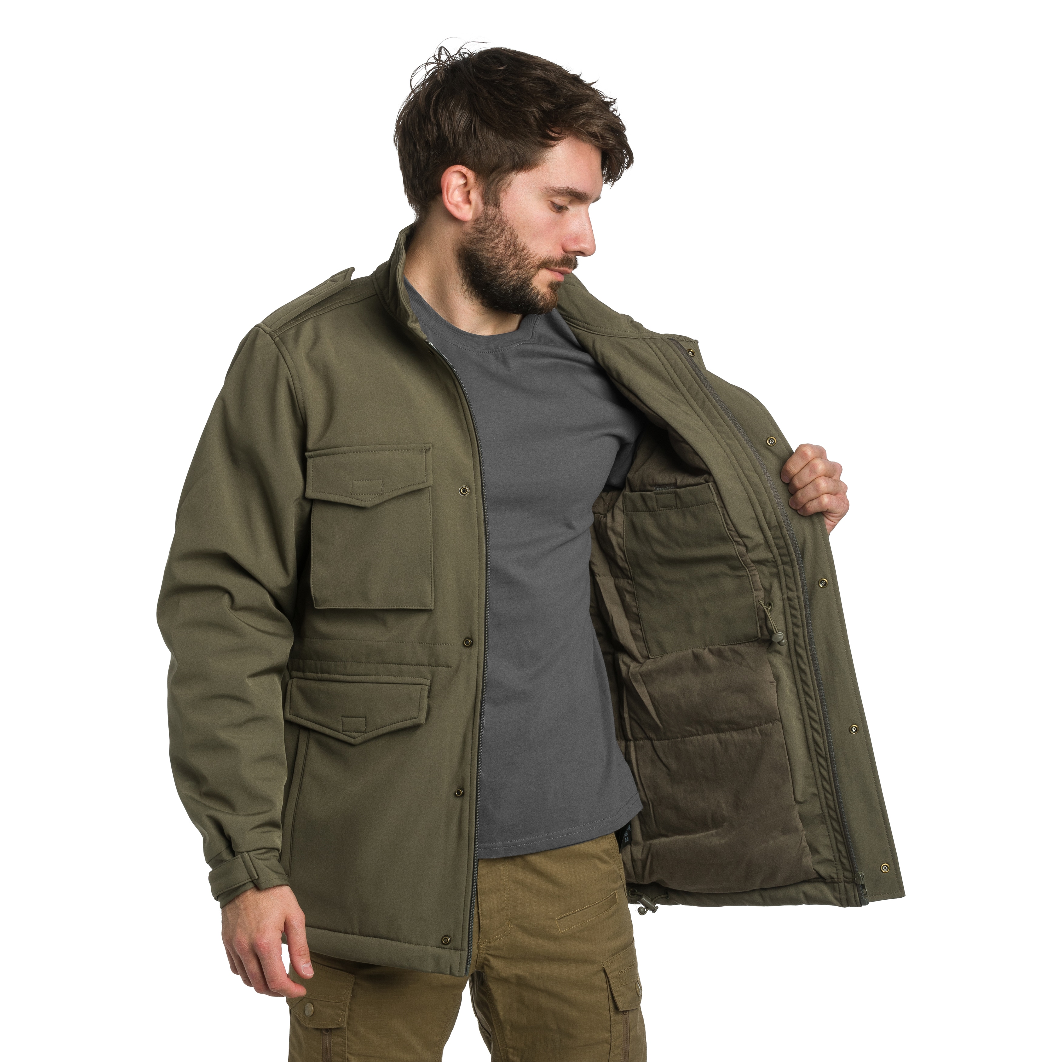Veste M65 Softshell Brandit - Olive