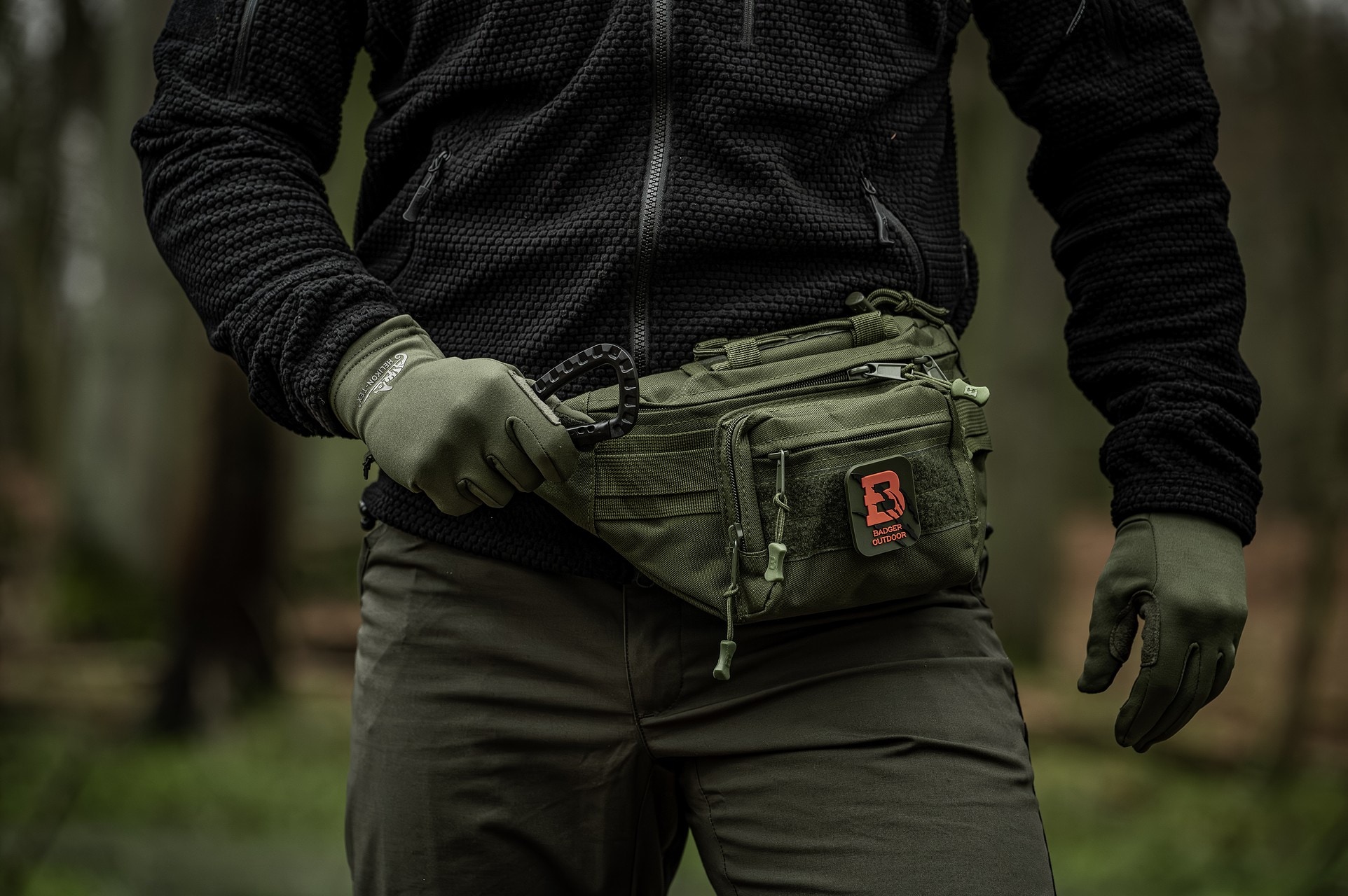 Mousqueton CAR-16 Black - 2 pcs. Badger Outdoor