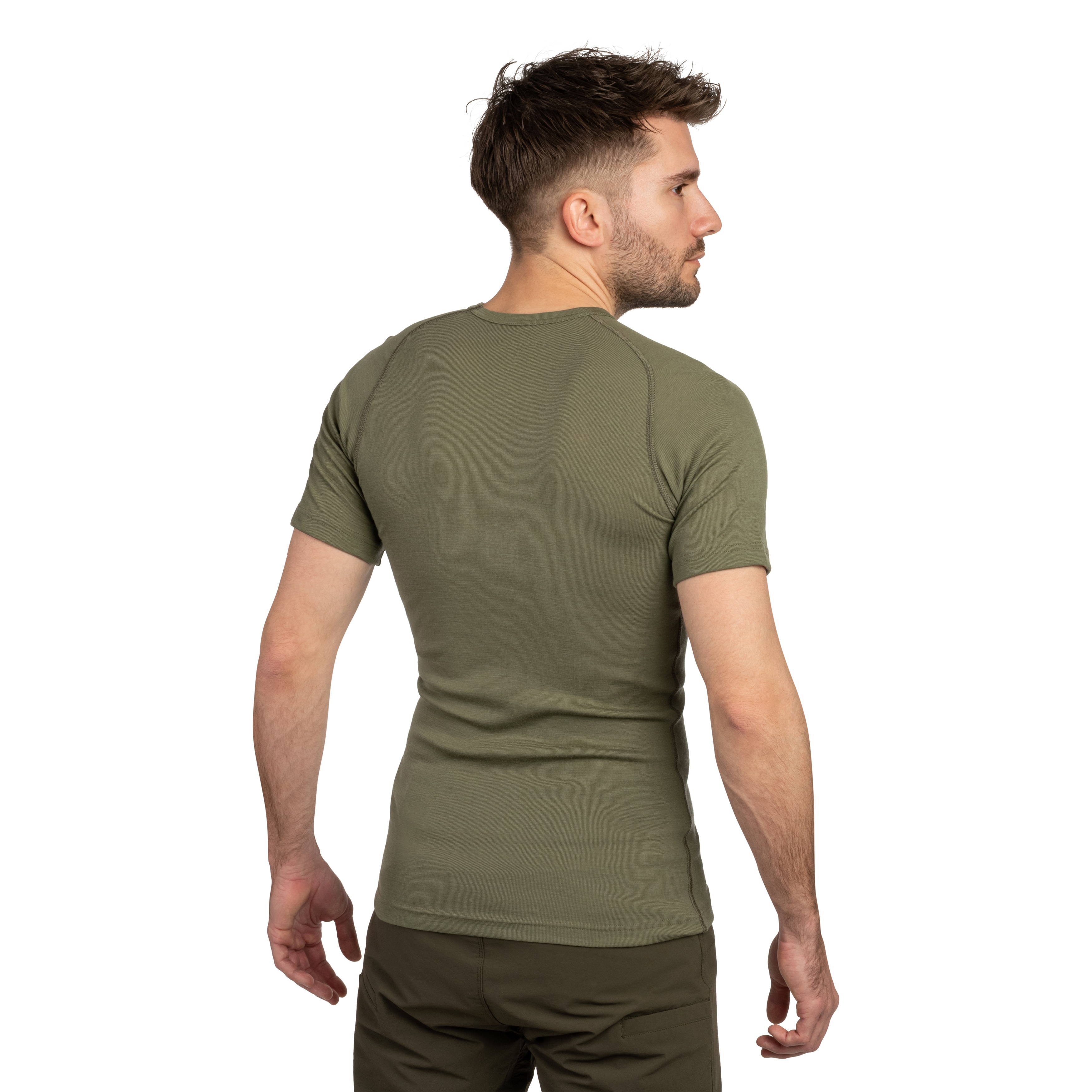 T-shirt thermique Lauparen Merino Base Short Sleeve Devold - Olive
