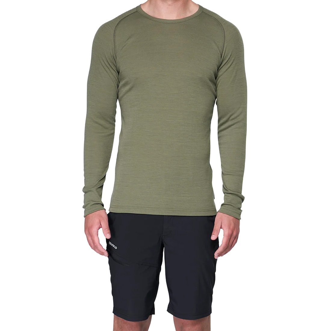 T-shirt thermique Lauparen Merino Base Long Sleeve Devold - Olive