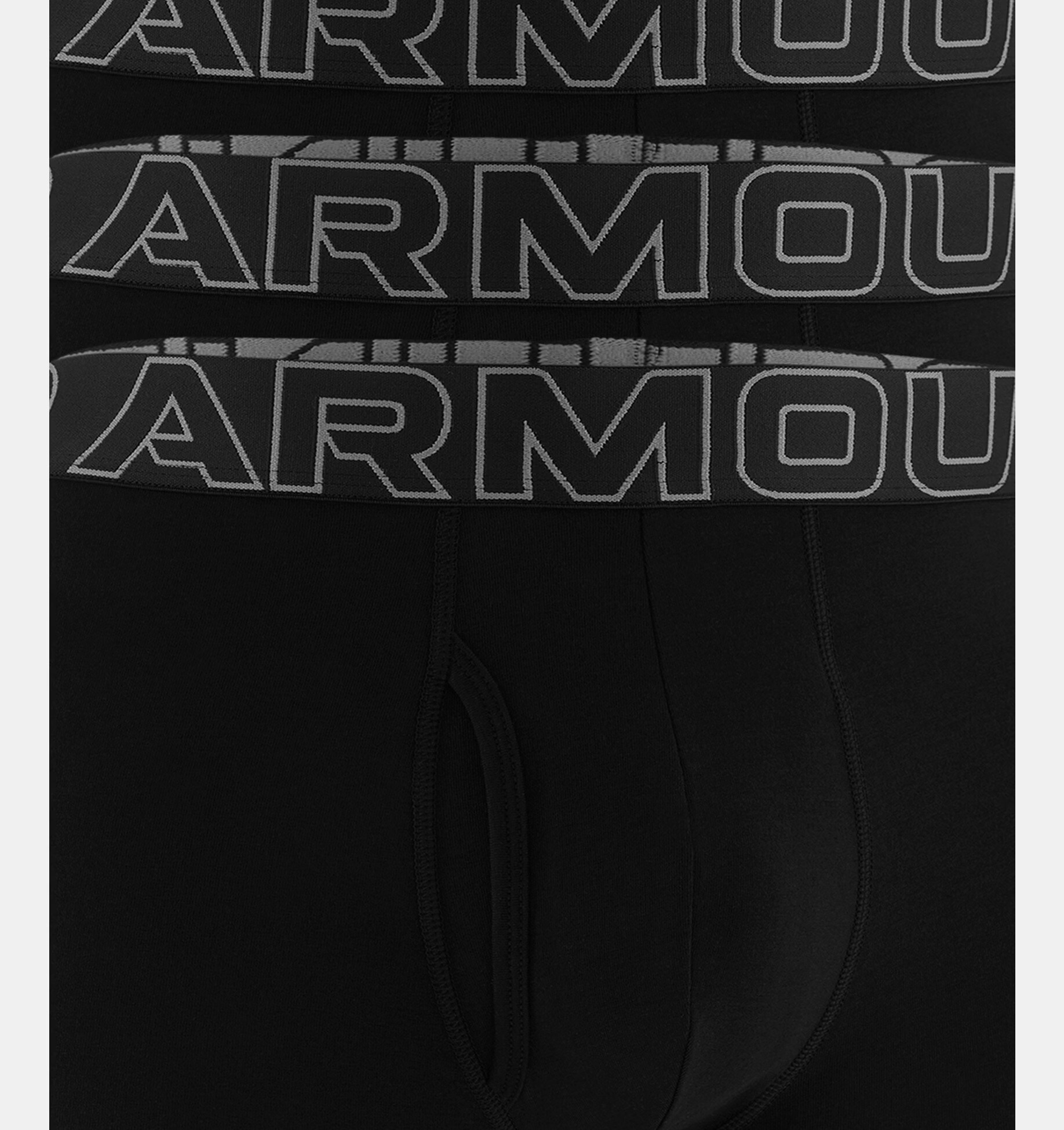 Caleçons Performance Cotton Boxerjock Black/Steel - 3 pairs Under Armour