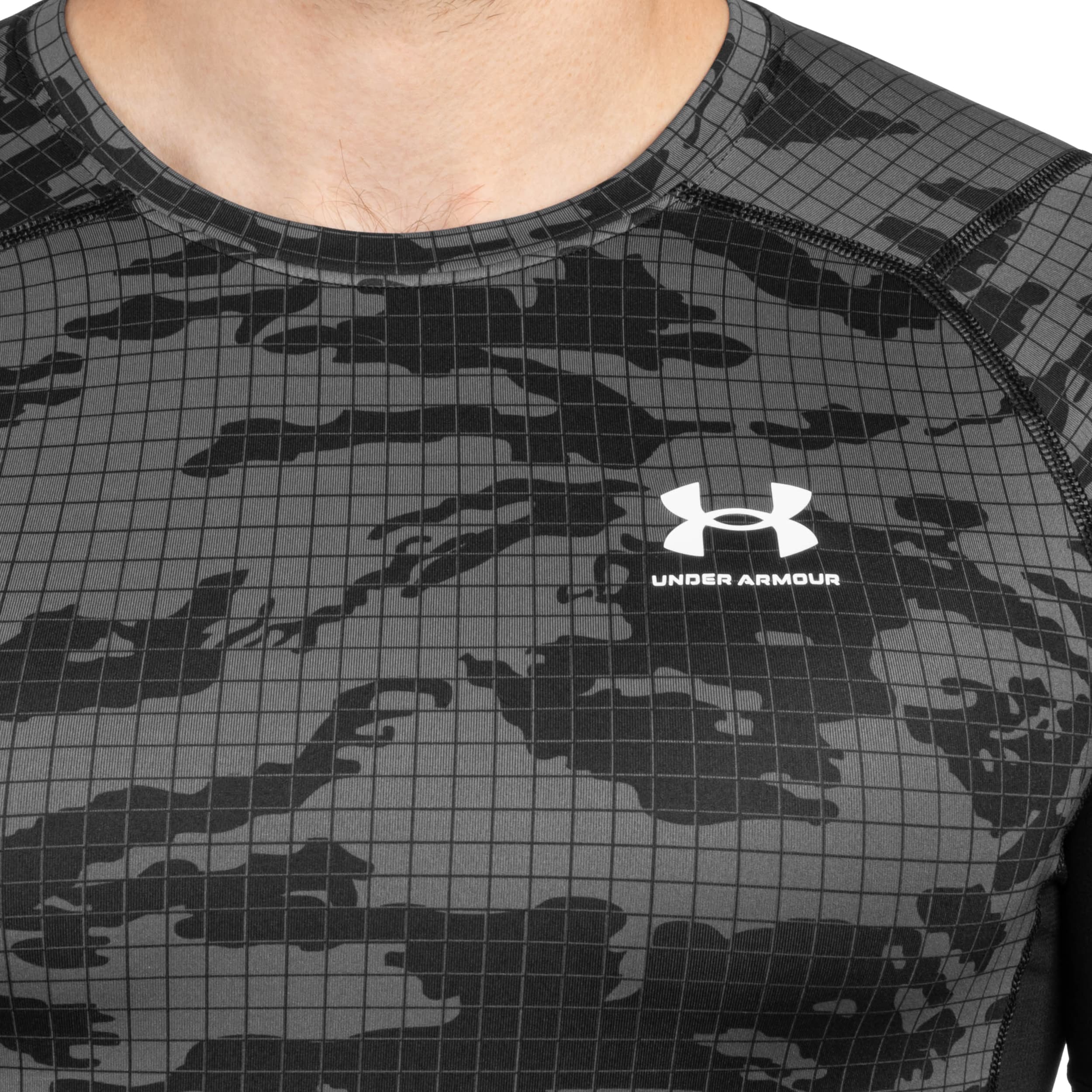 T-shirt termoactif HeatGear Printed Under Armour - Black