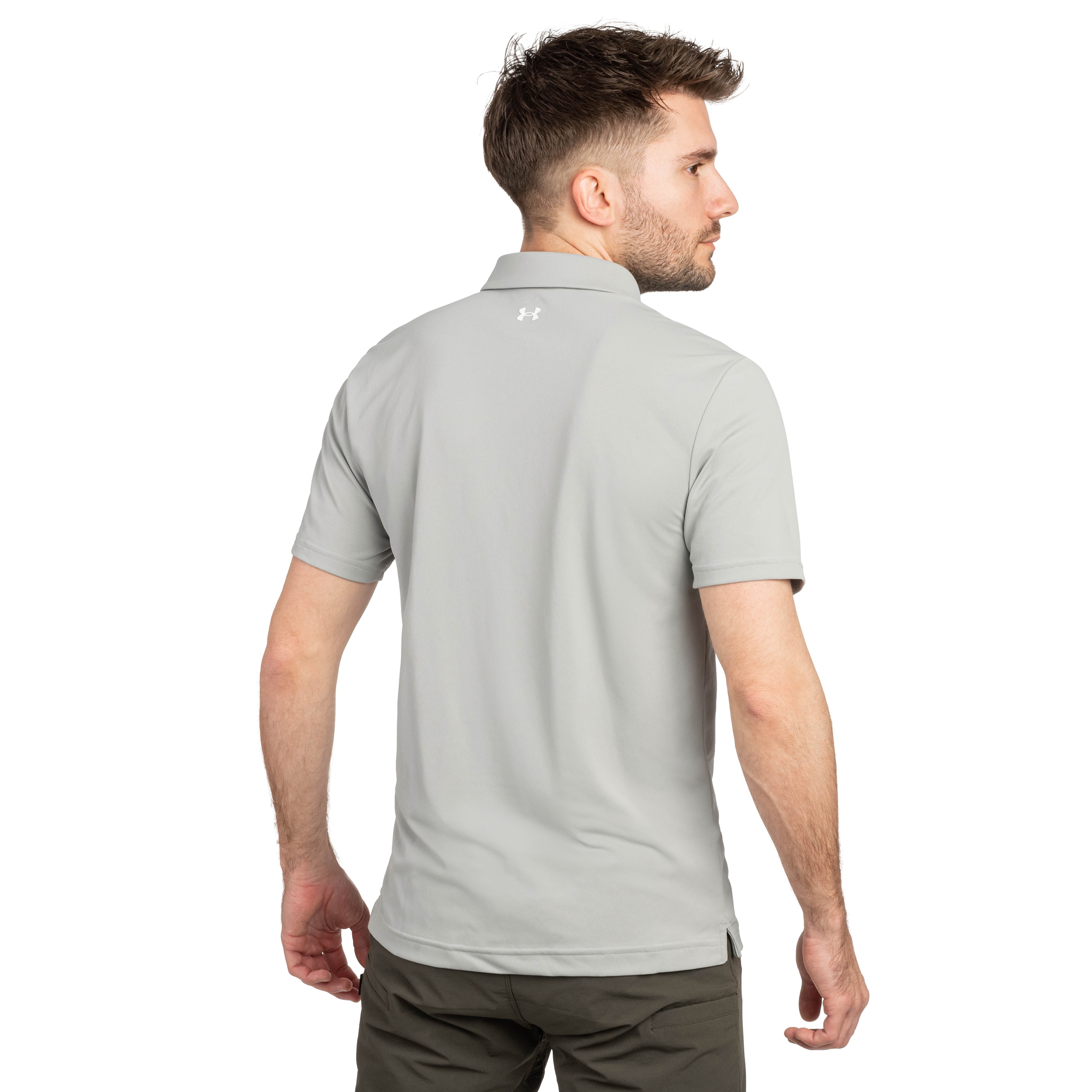 T-shirt polo thermique Tee To Green Pique Under Armour - Titanium/White