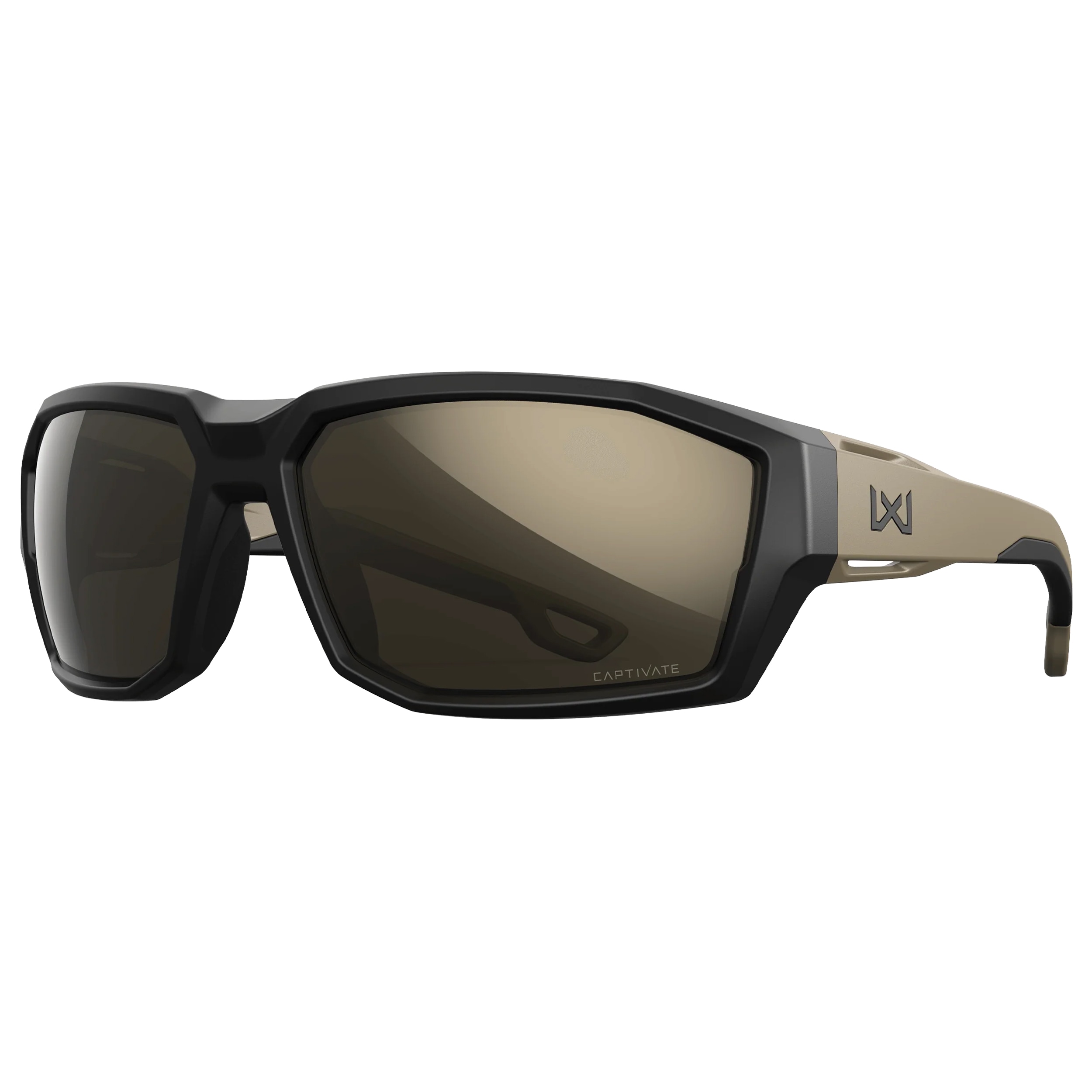 Lunettes tactiques Alpine Wiley X - Captivate Polarized Tungsten Mirror/Matte Black/Tan