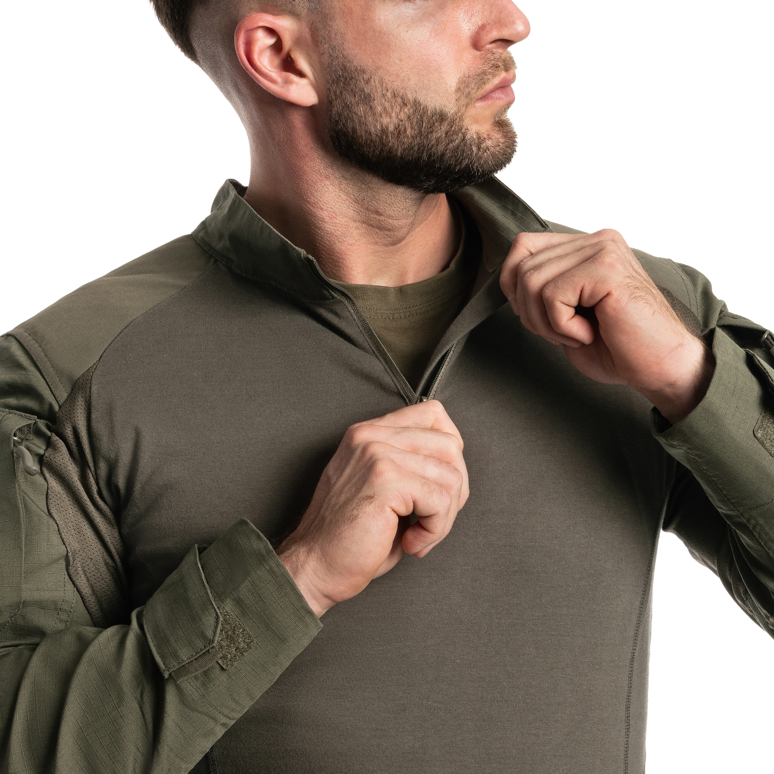 Sweat-shirt A10 Equipment Ubas V2 Fighter Combat Shirt - Olive Green