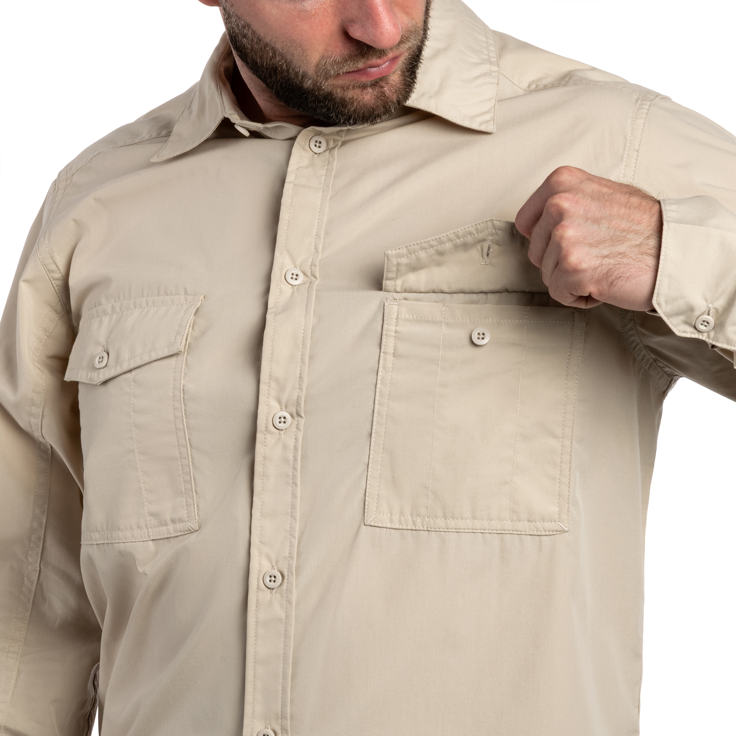 Chemise Kiwi II Long Sleeved Craghoppers - Oatmeal