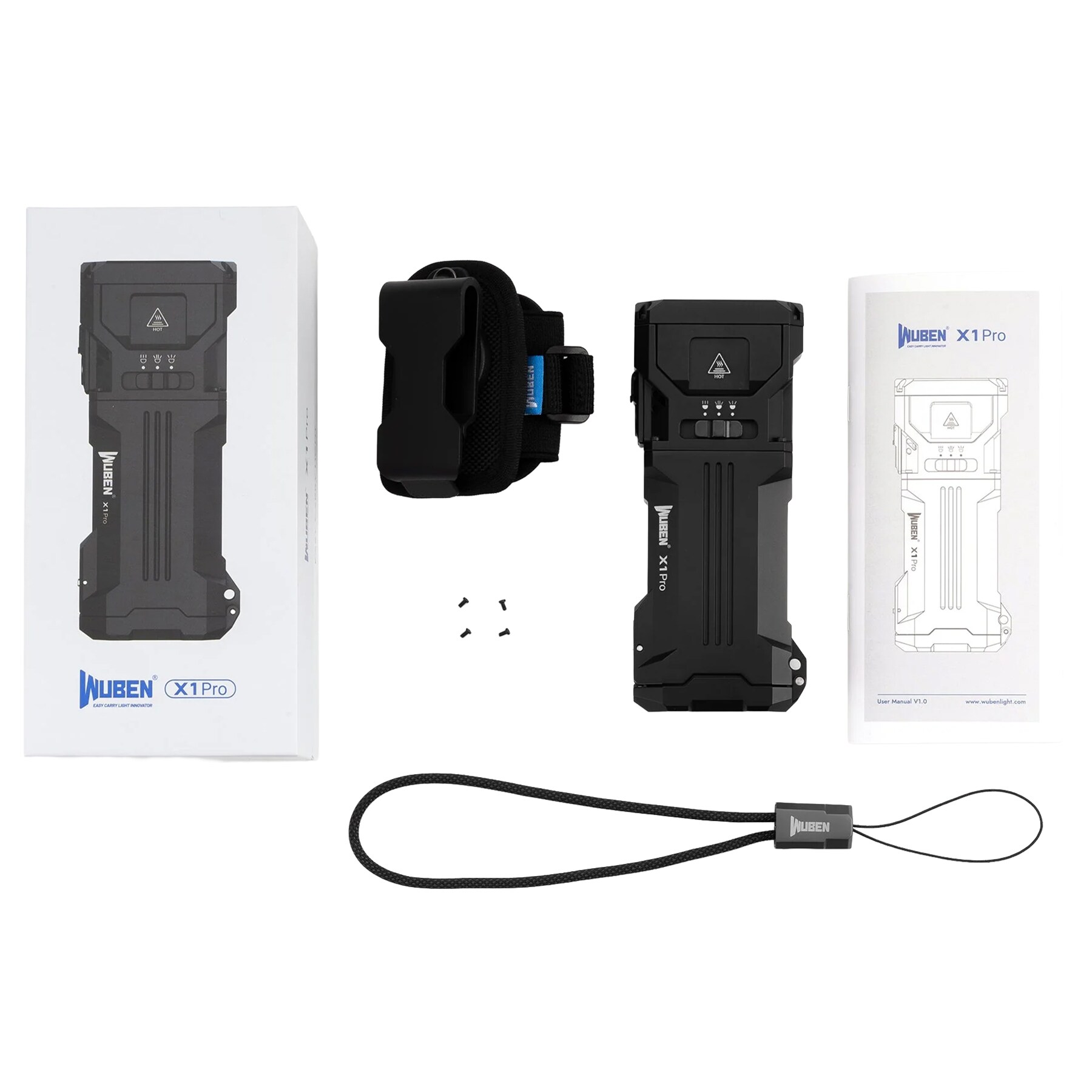 Lampe torche Wuben X1 Pro Black avec fonction power bank – 12 300 lumens