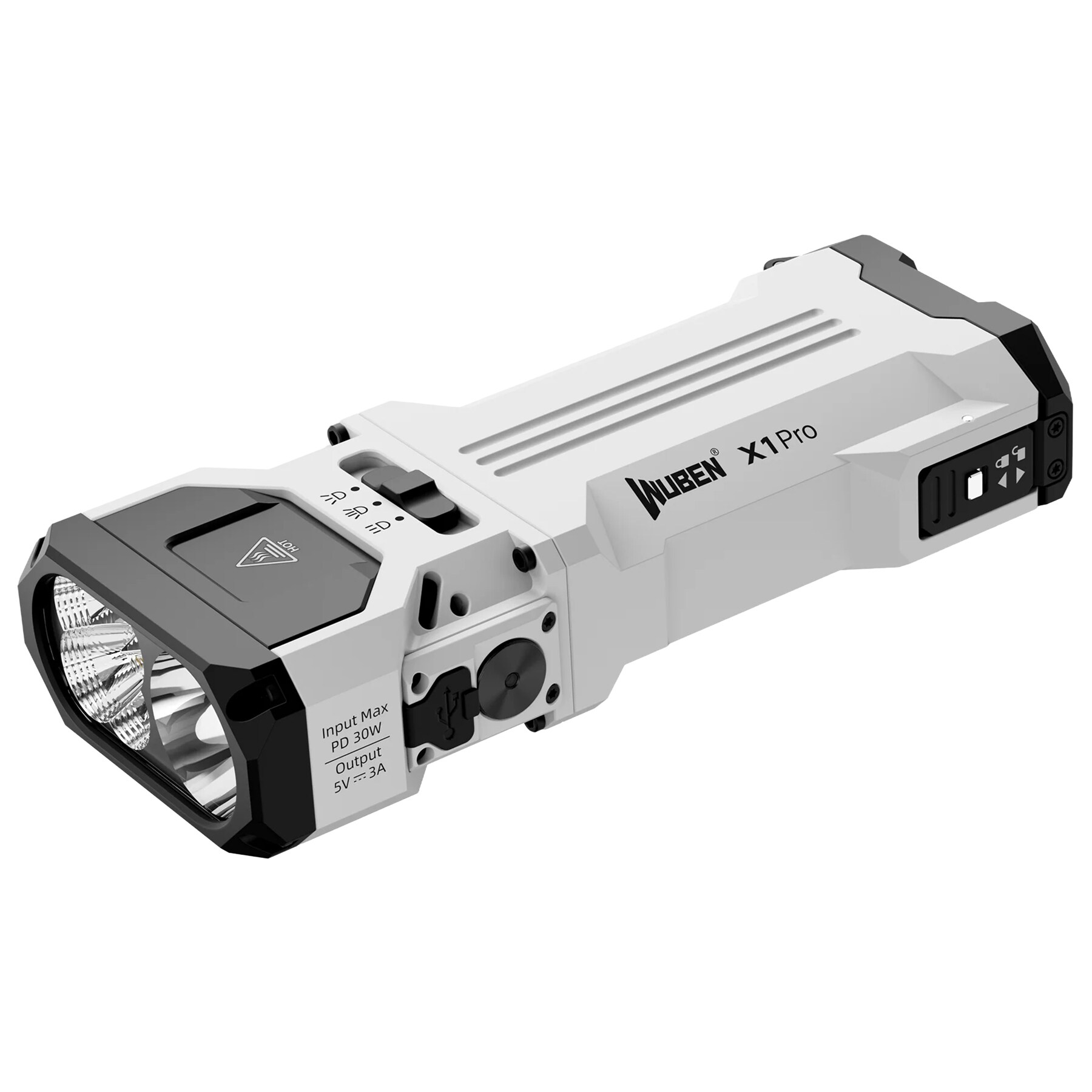 Lampe de poche X1 Pro White Wuben - 12300 lumens