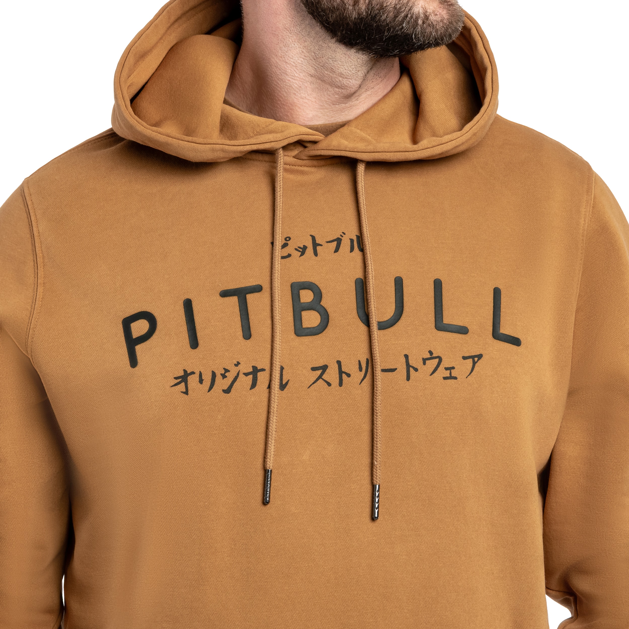 Sweat à capuche Washed MT Fuji Hooded Pitbull - Yellow