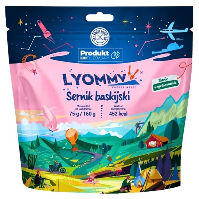 Aliments lyophilisés Gâteau au fromage basque 75 g/452 kcal Lyommy