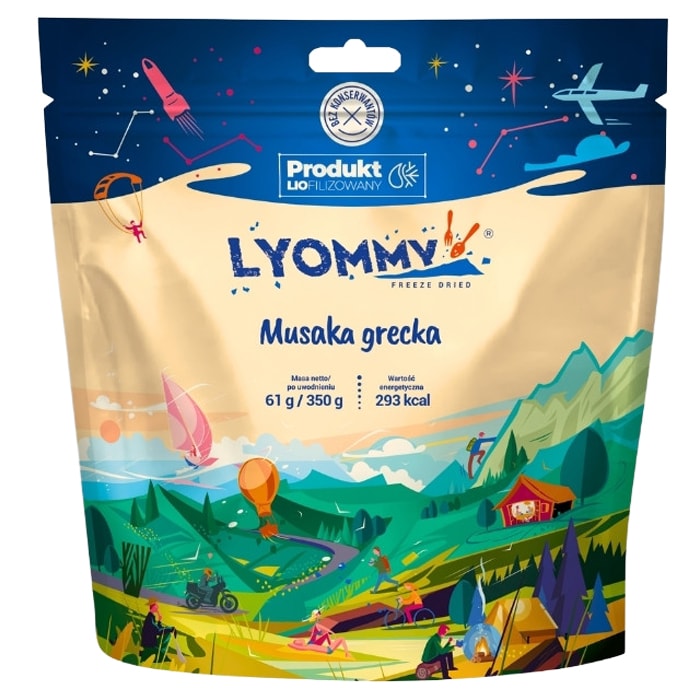Aliments lyophilisés Moussaka grecque 61 g/293 kcal Lyommy