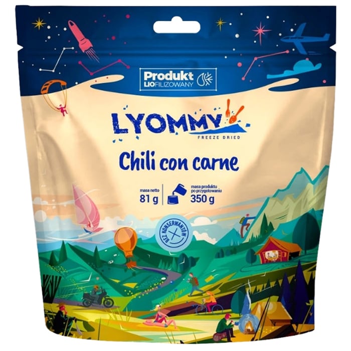 Aliment lyophilisé Chili con carne 81 g/342 kcal Lyommy