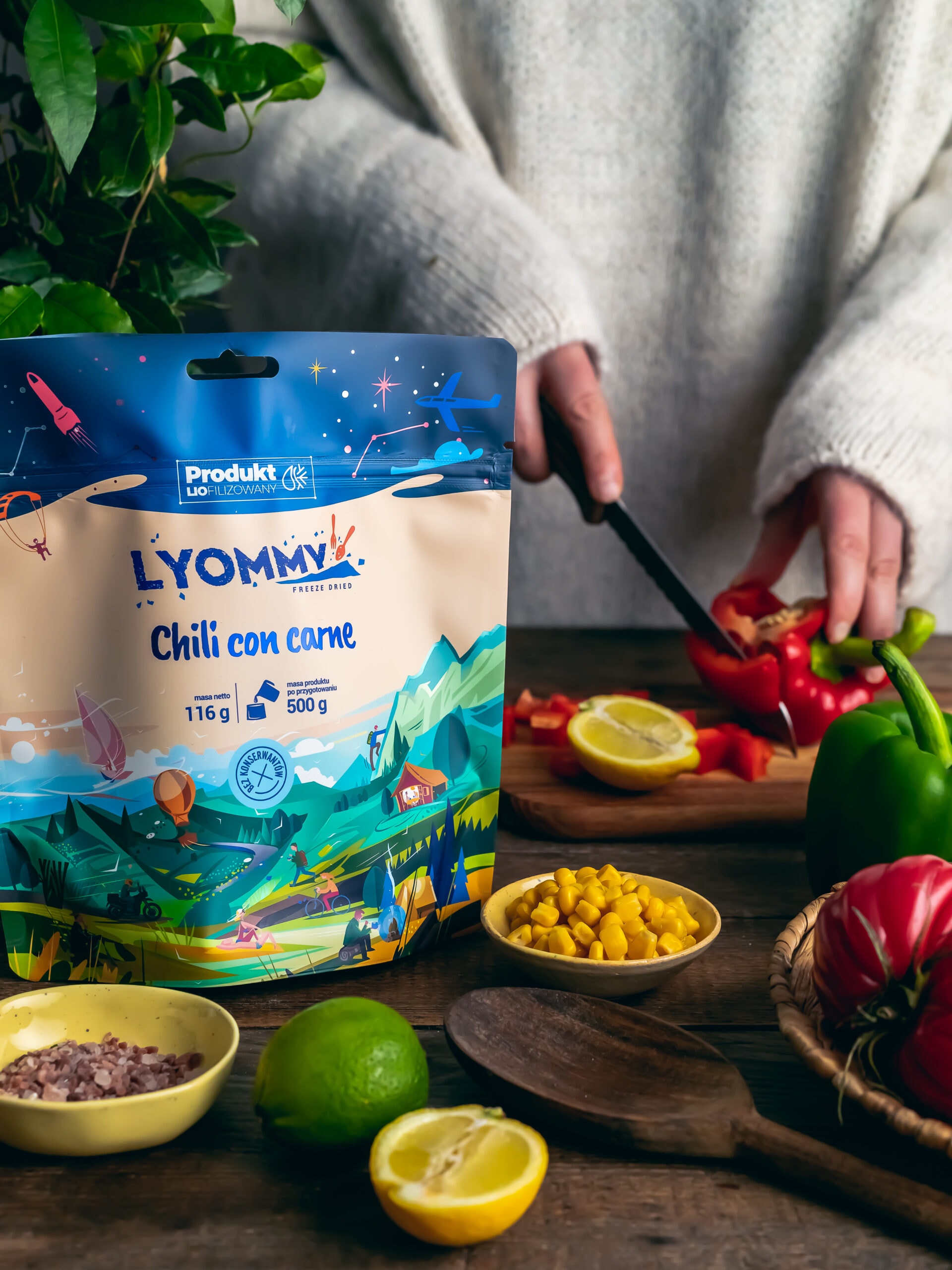 Aliments lyophilisés Chili con carne 116 g/490 kcal Lyommy