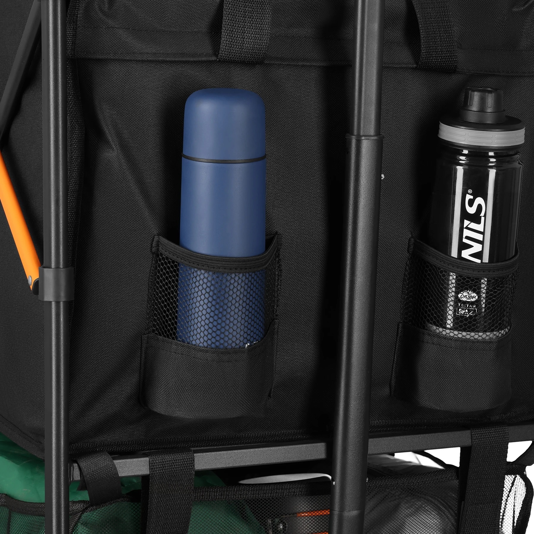 Chariot de transport Camp XXL NC2607 160 l Nils - Noir/Orange