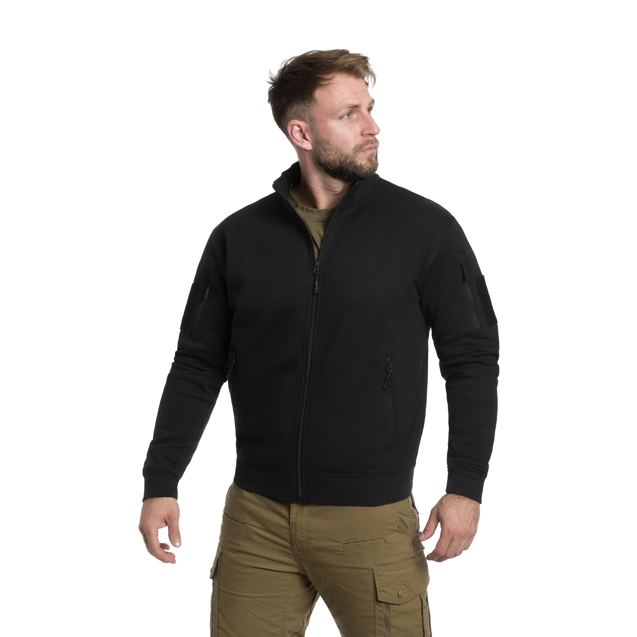 Sweatshirt Tactical Sweatjacket Mil-Tec - Black
