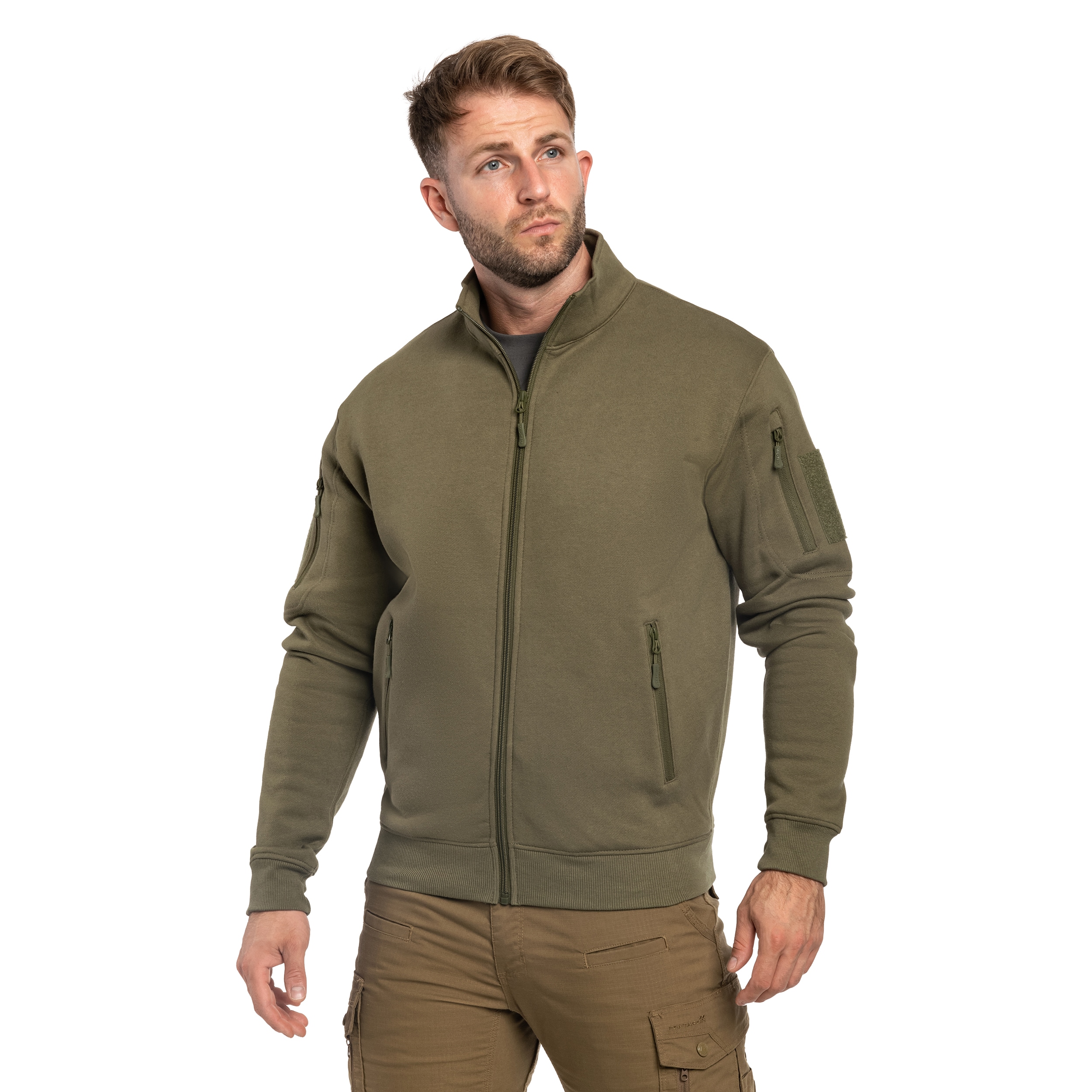 Sweatshirt Tactical Sweatjacket Mil-Tec - Ranger Green