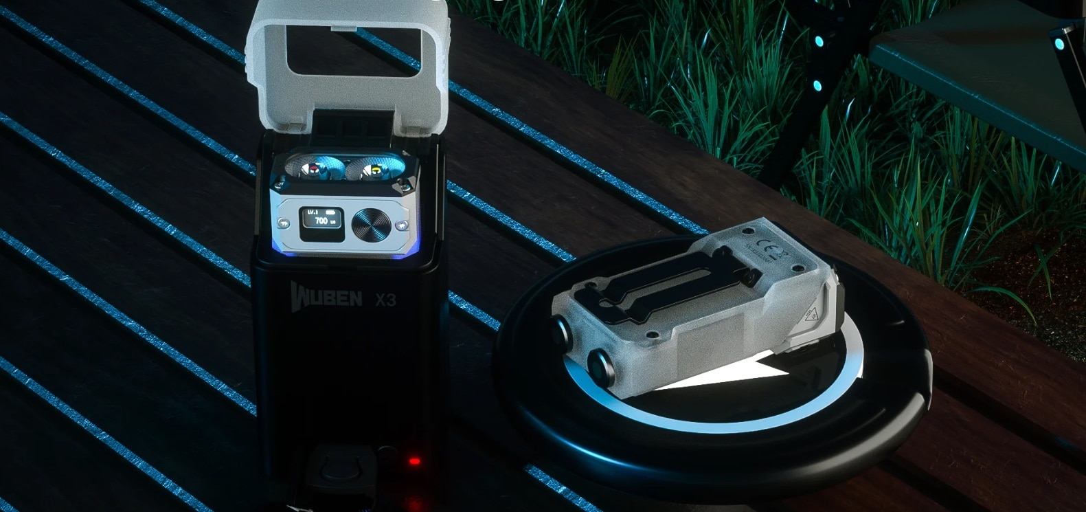Lampe torche X3 Pro White Wuben + boîte de chargement en aluminium - 700 lumens