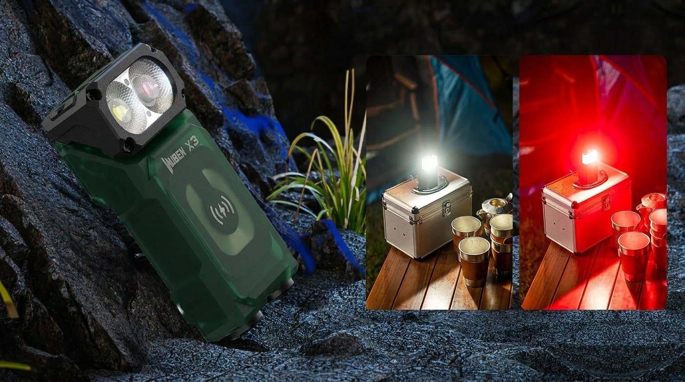 Lampe torche X3 Pro Green + Aluminum Charging Box - 700 lumens Wuben