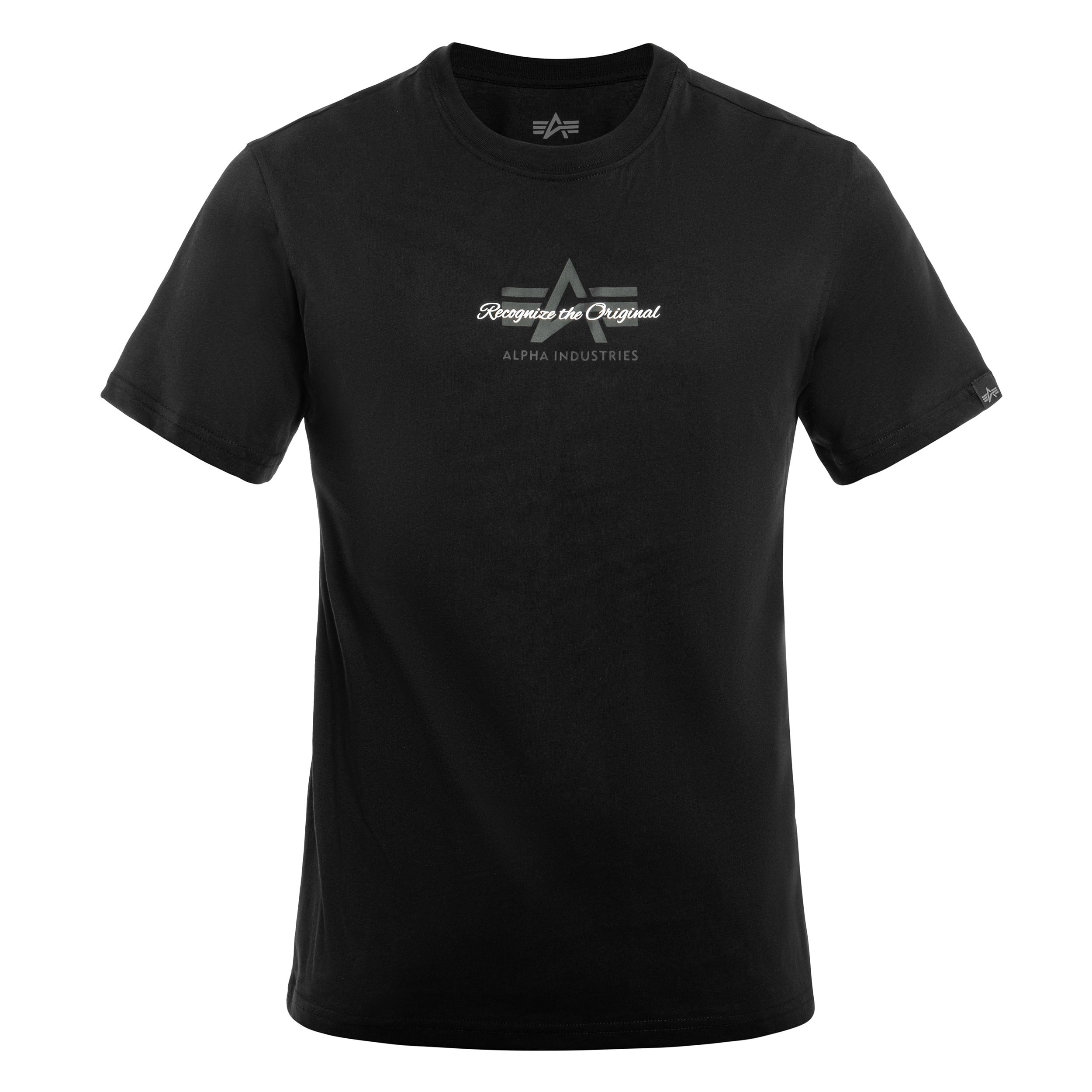 T-Shirt Foam Middle Logo Alpha Industries  - Black