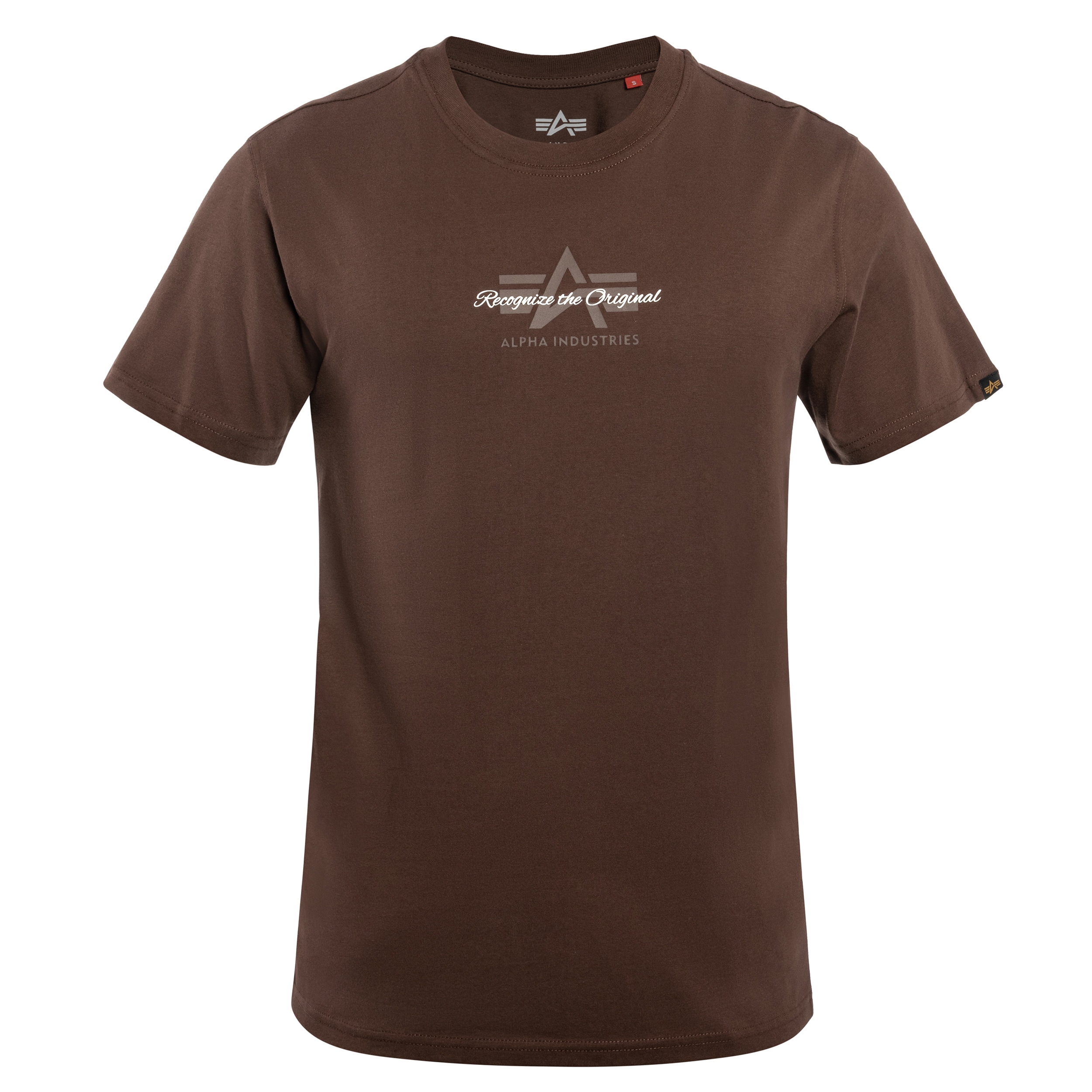 T-Shirt Foam Middle Logo Alpha Industries - Powder Brown
