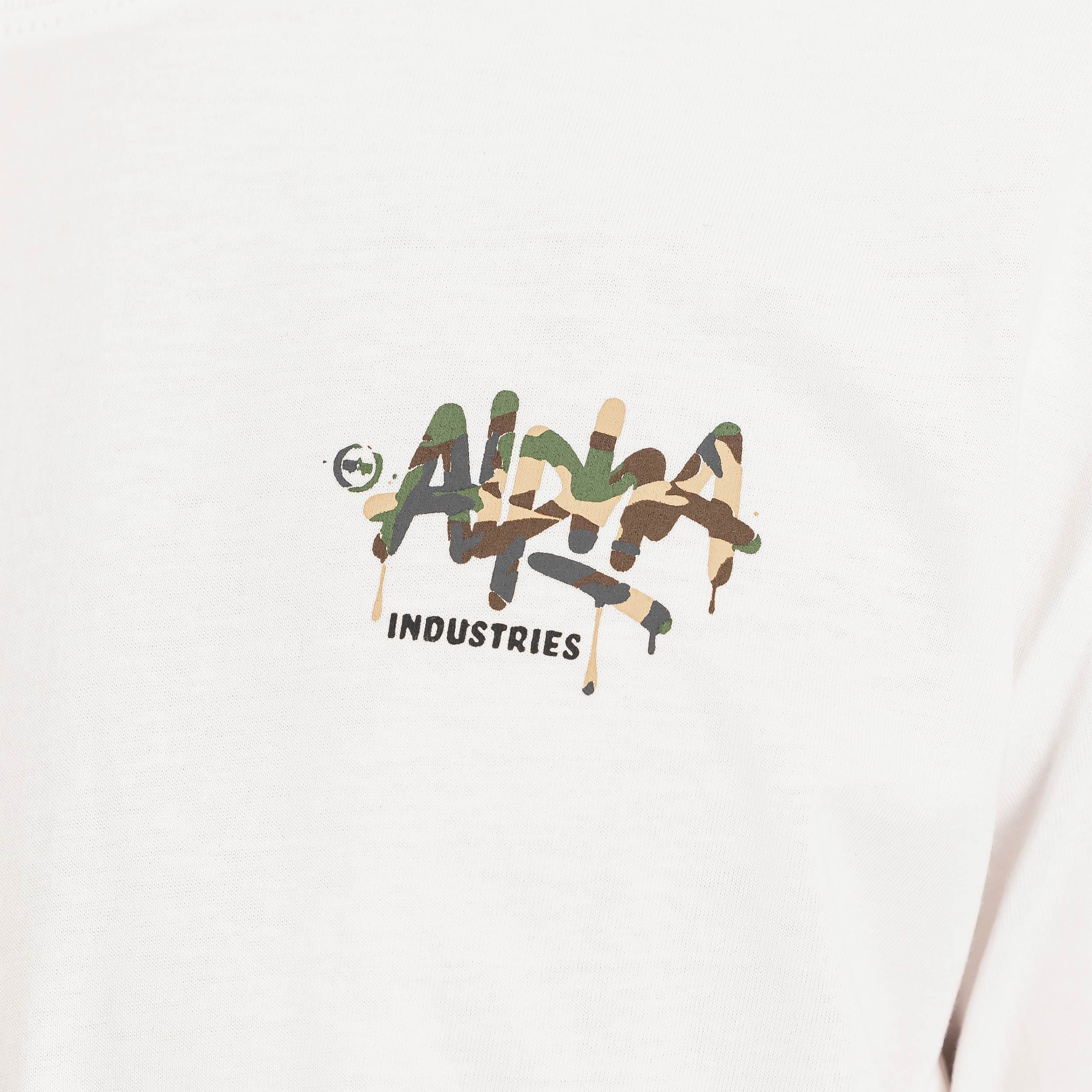 T-shirt Signature Camo Alpha Industries - White
