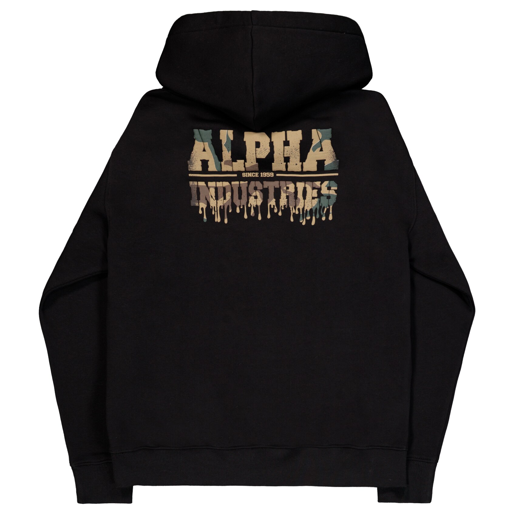 Sweatshirt Dripping Camo Print Alpha Industries - Black