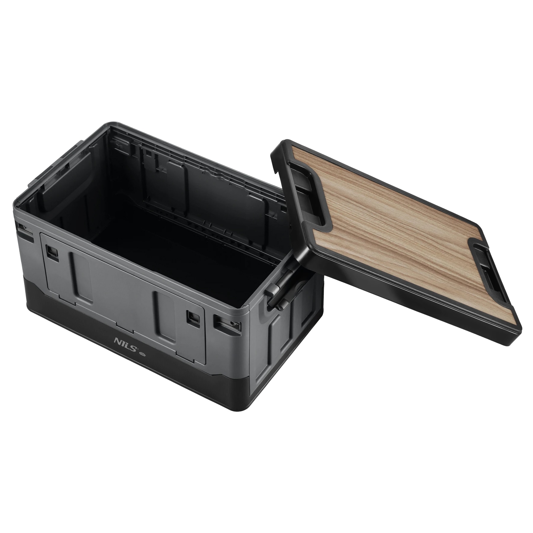 Caisse de transport Camp NCB4601 38 l avec plateau en bois Nils - Grey