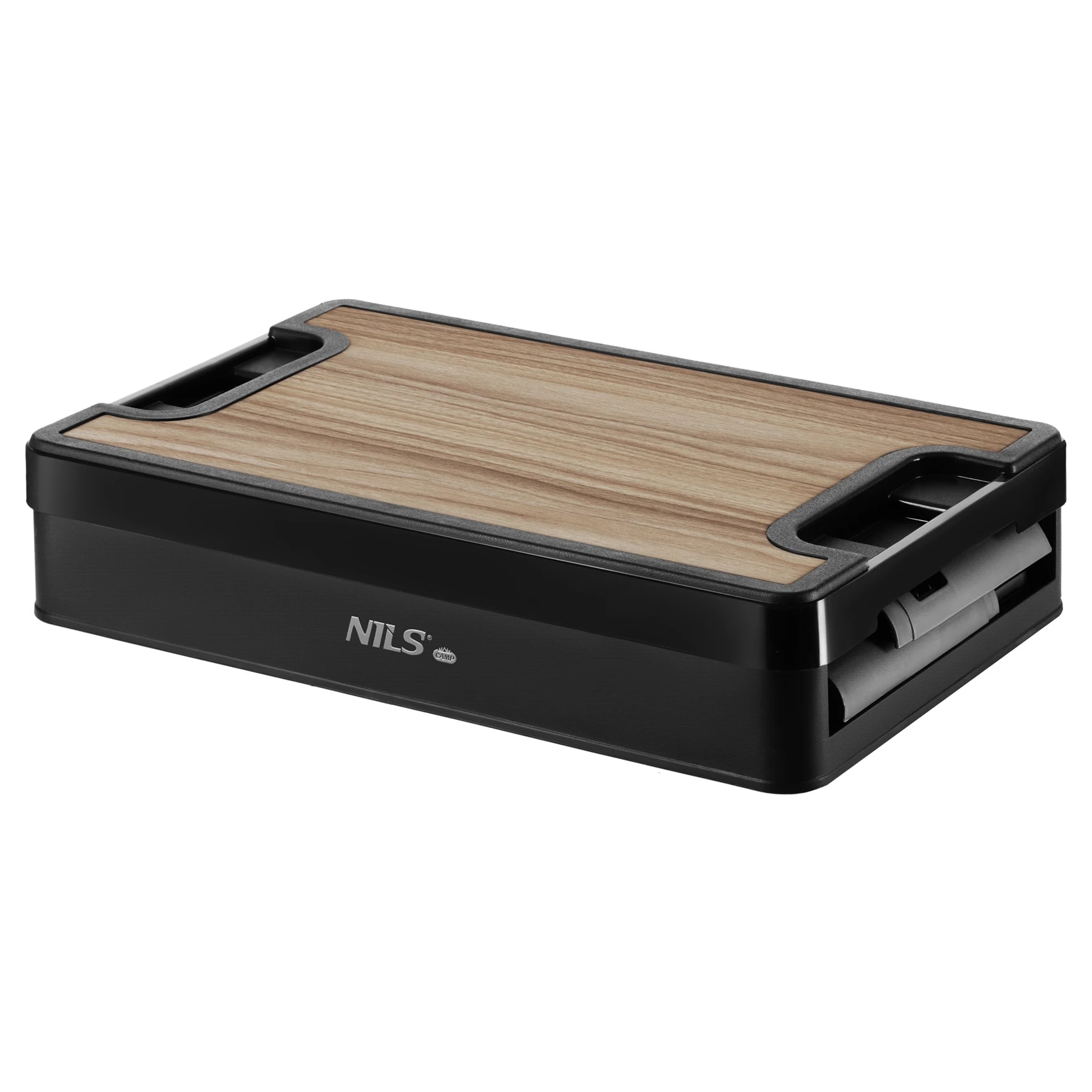 Caisse de transport Camp NCB4601 38 l avec plateau en bois Nils - Grey